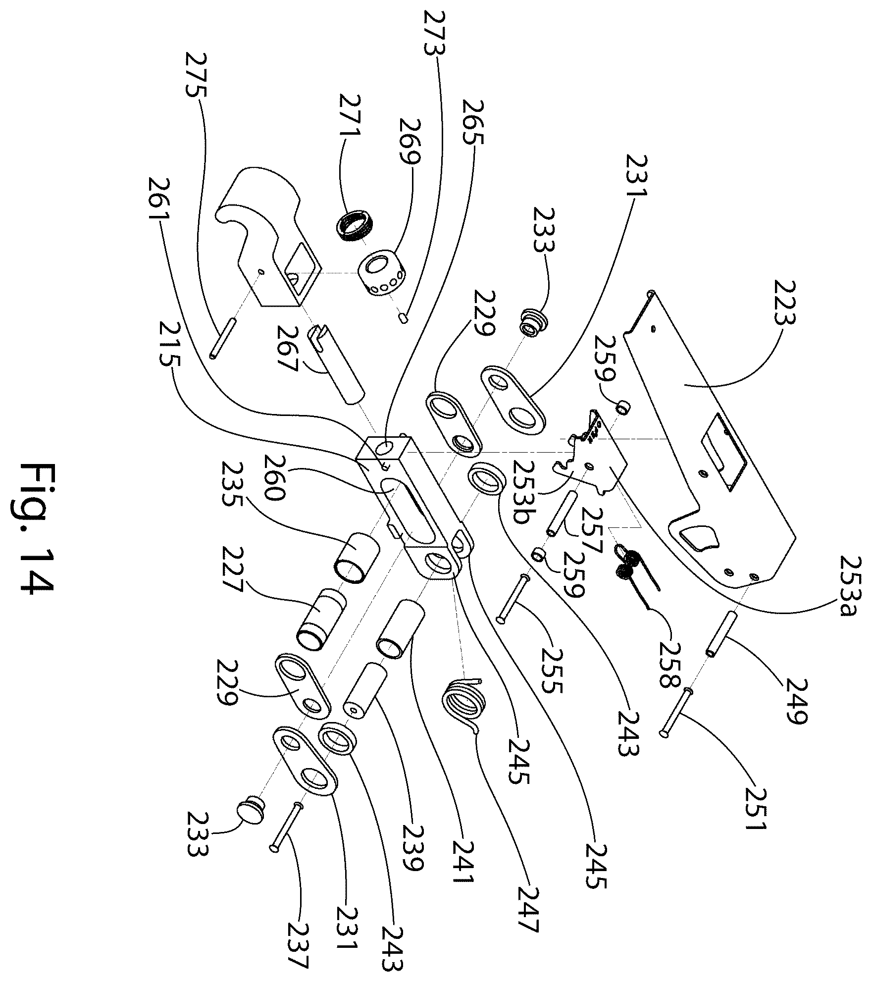 Patent US12359479 Figure 13 – Hook latch with adjustable throw