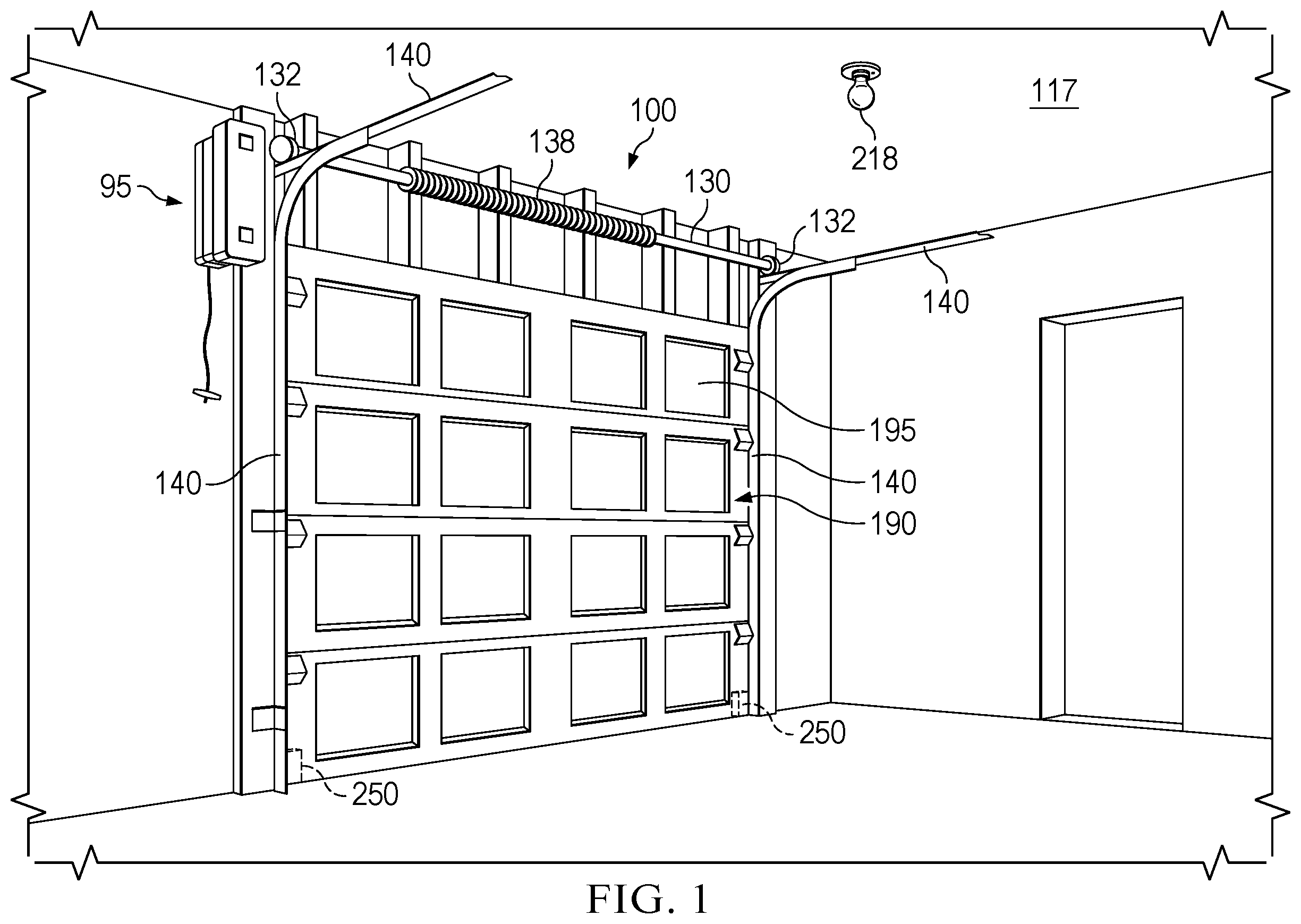 Patent US12359481 Figure 1 – Anchor system for a bracket of a movable barrier
