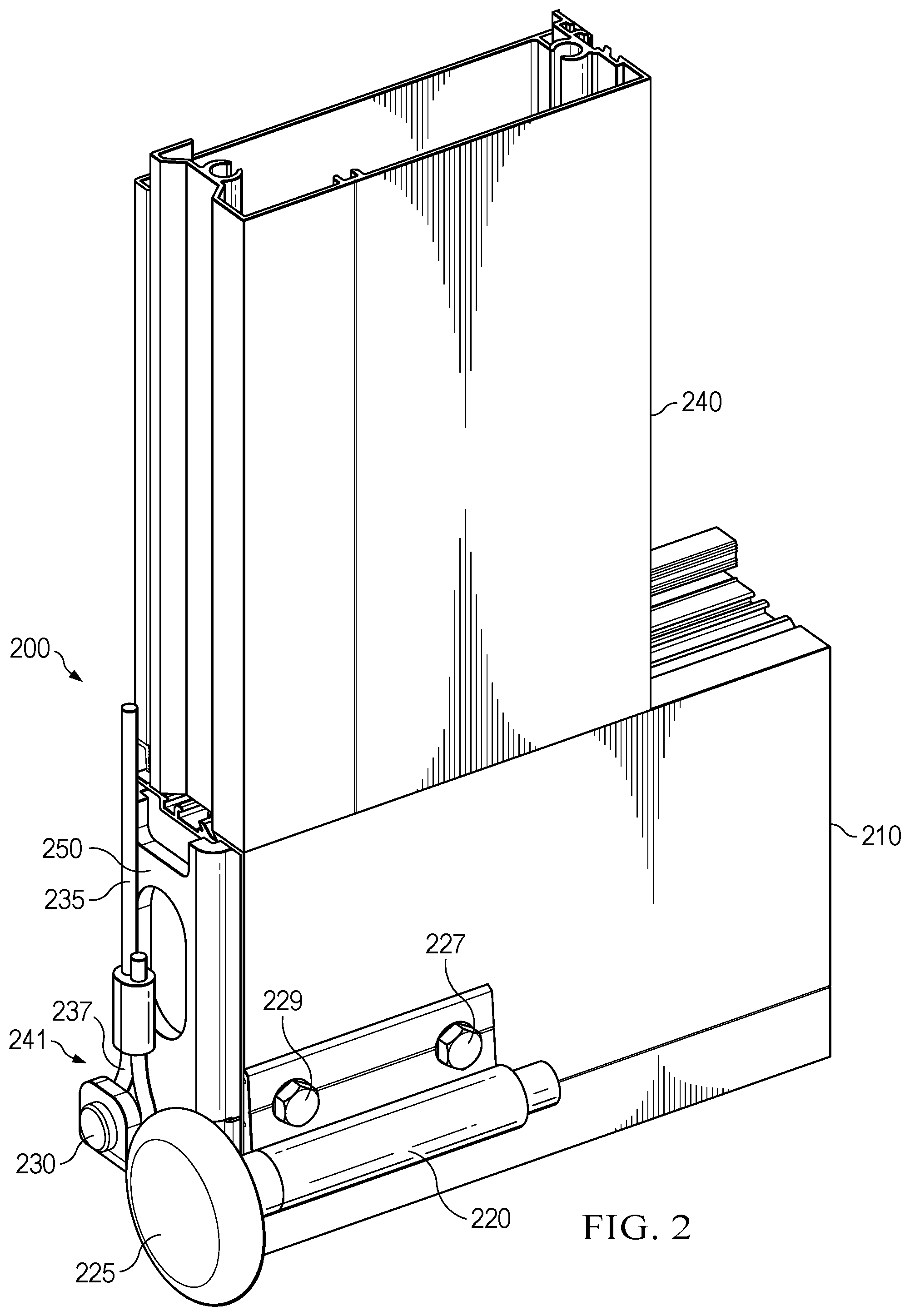 Patent US12359481 Figure 2 – Anchor system for a bracket of a movable barrier