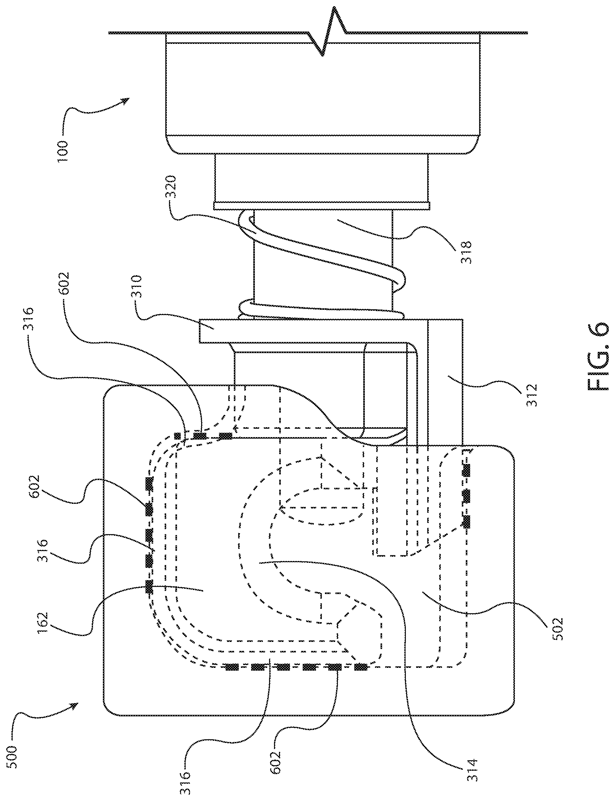 Patent US12359486 Figure 6 – Retention device for a hold open rod