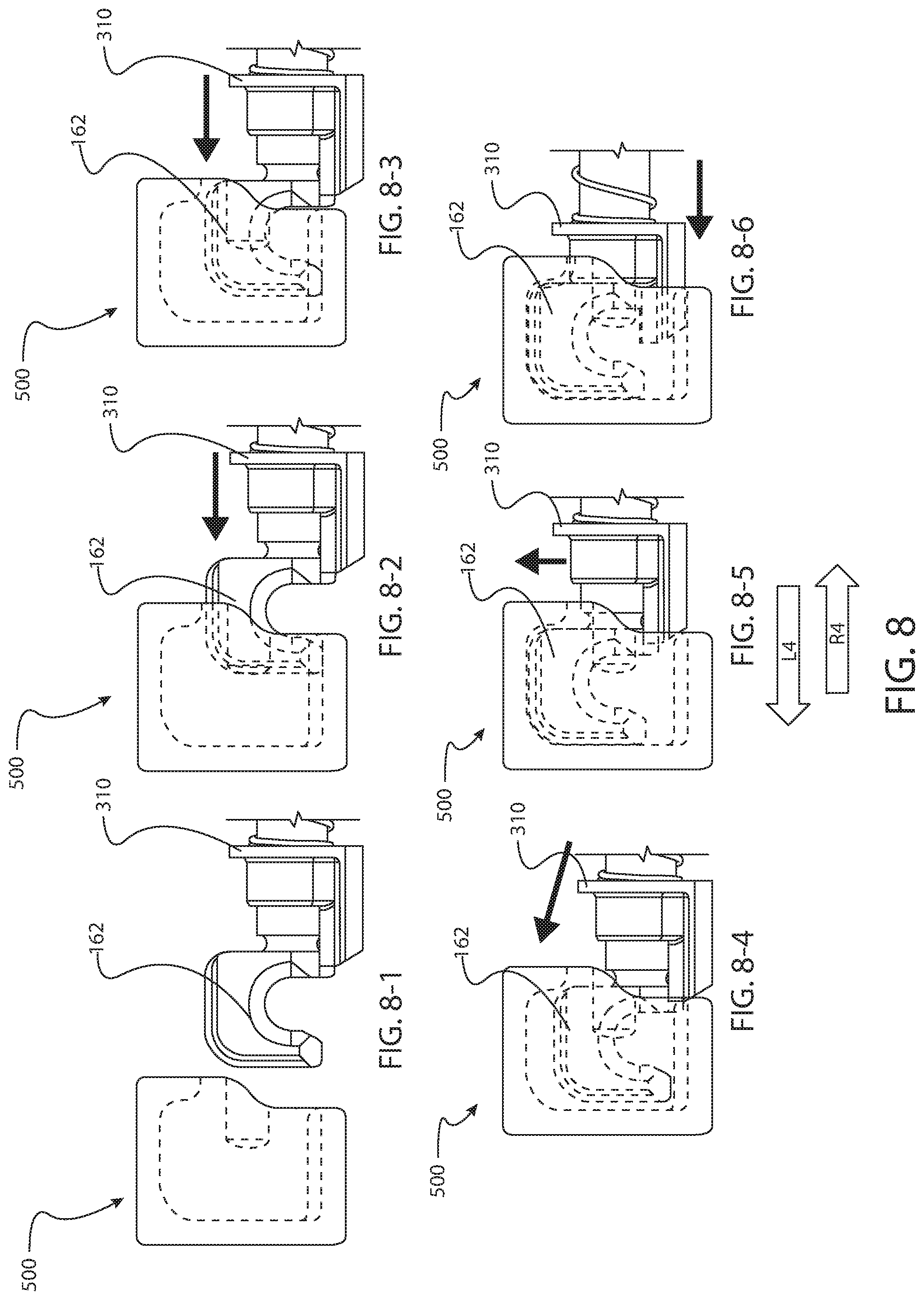 Patent US12359486 Figure 8 – Retention device for a hold open rod