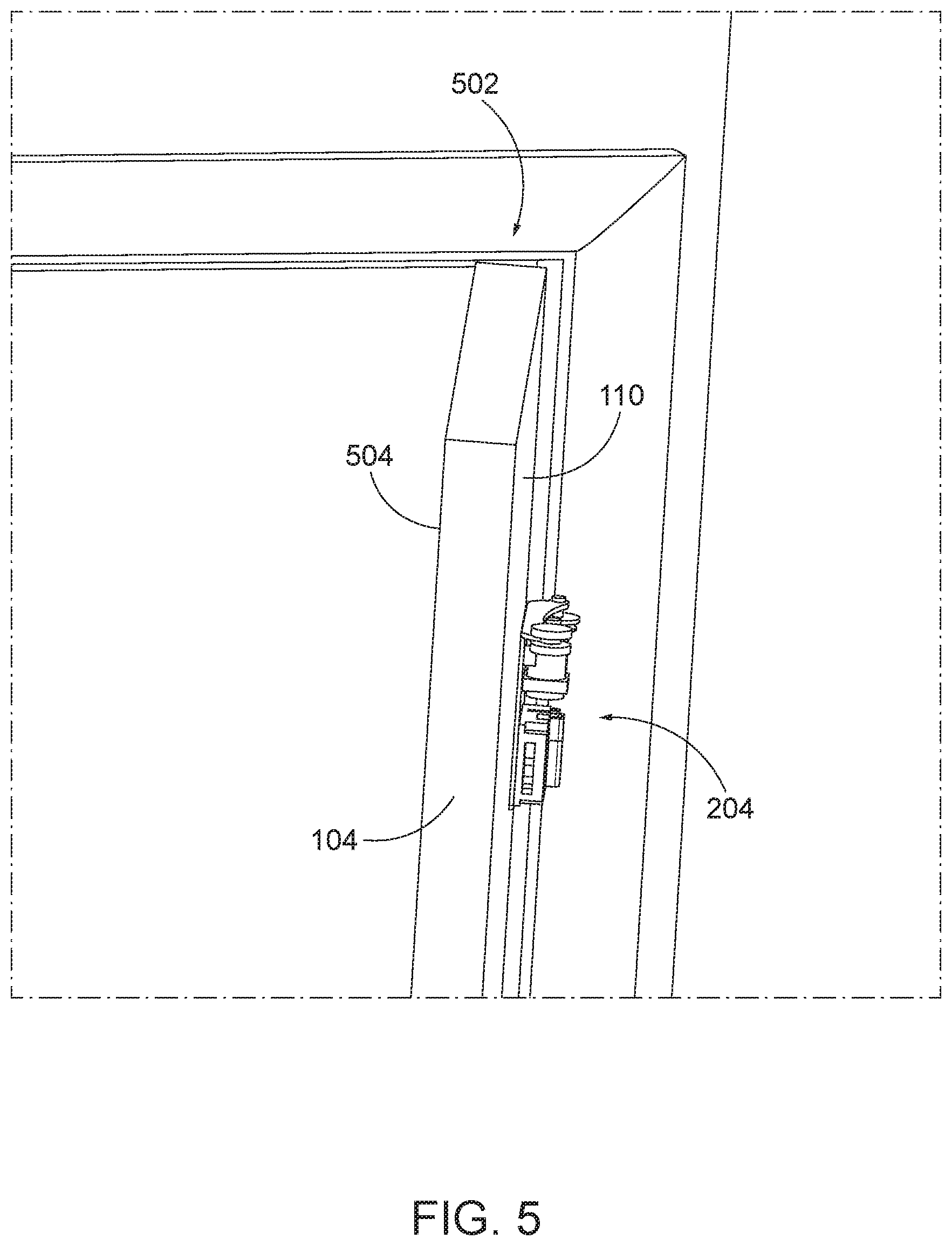 Patent US12359490 Figure 5 – Compact door closer