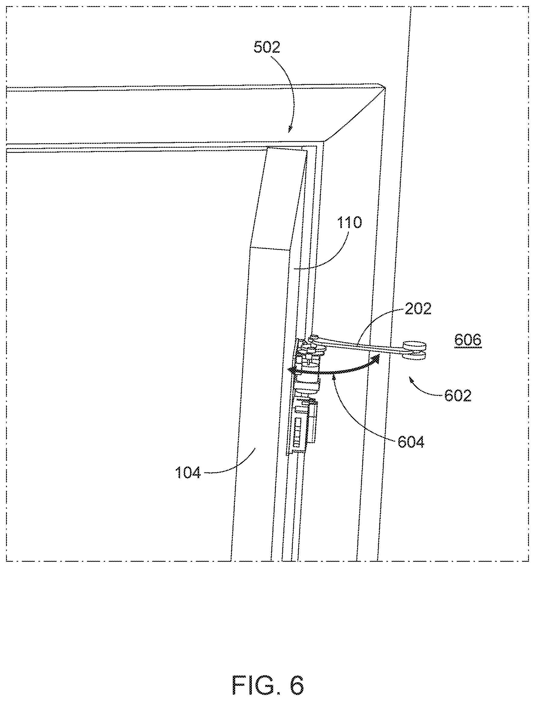 Patent US12359490 Figure 6 – Compact door closer
