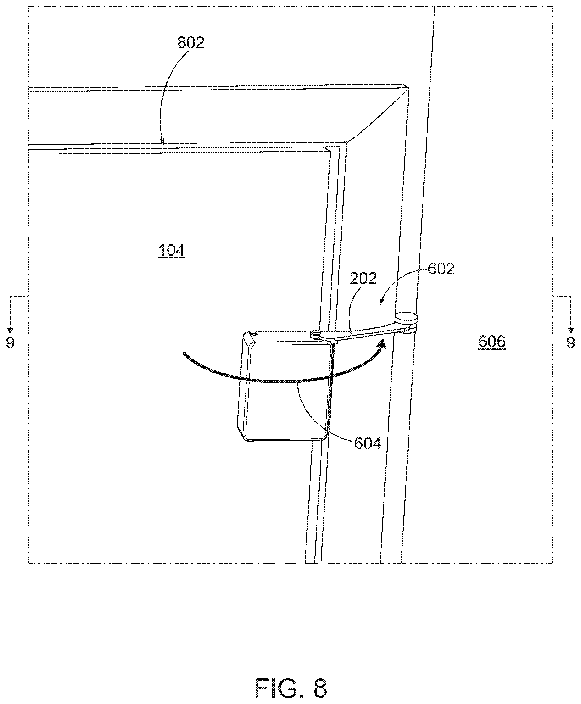 Patent US12359490 Figure 8 – Compact door closer