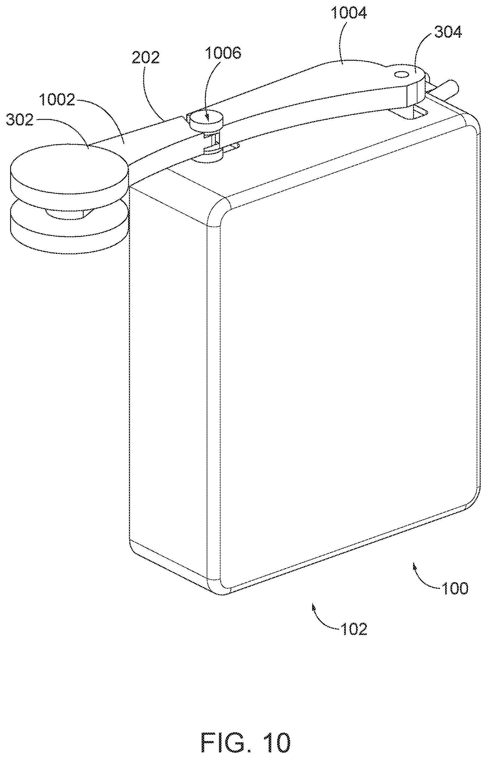 Patent US12359490 Figure 10 – Compact door closer