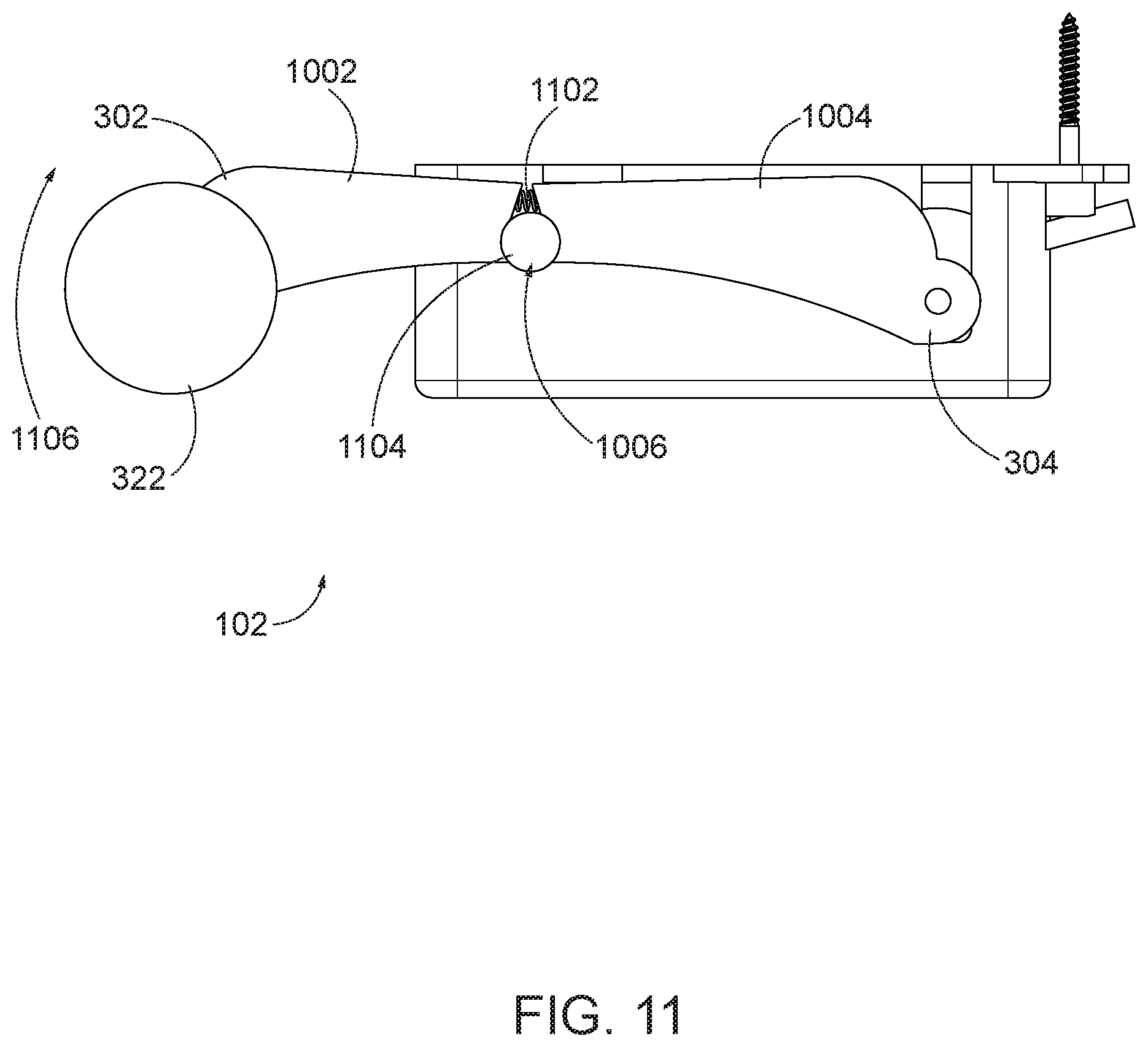 Patent US12359490 Figure 11 – Compact door closer