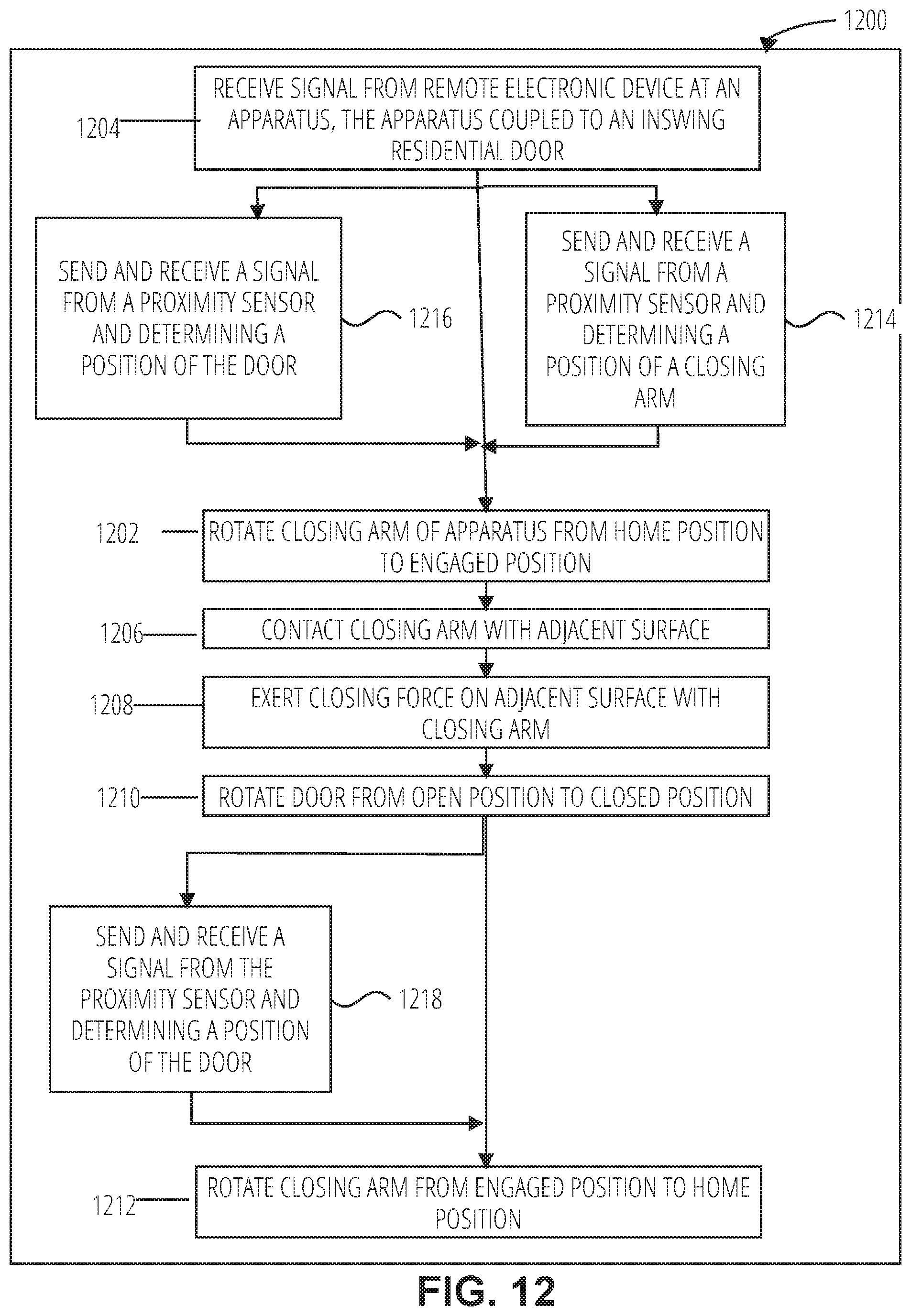 Patent US12359490 Figure 12 – Compact door closer