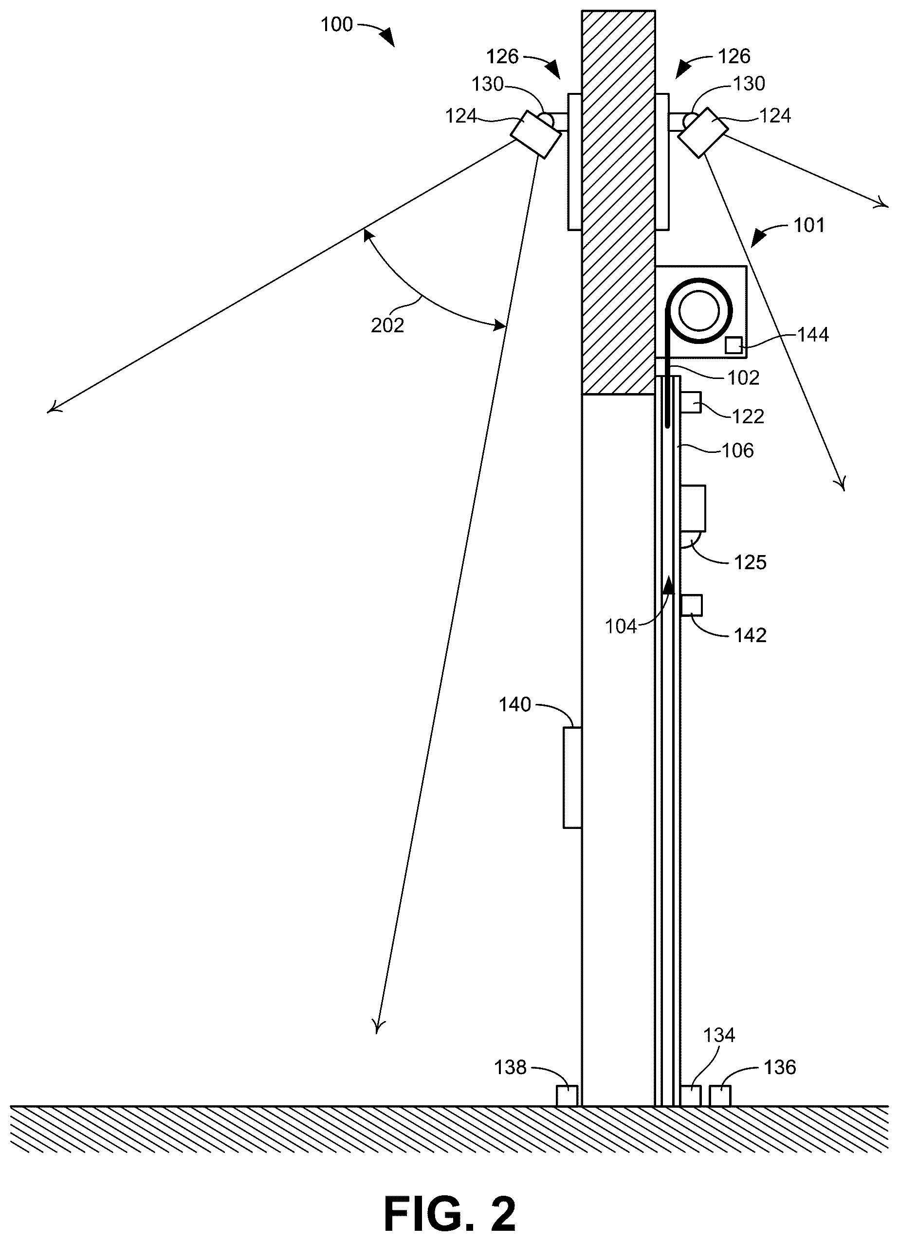 Patent US12359493 Figure 2 – Methods and apparatus to monitor and/or adjust operations of doors