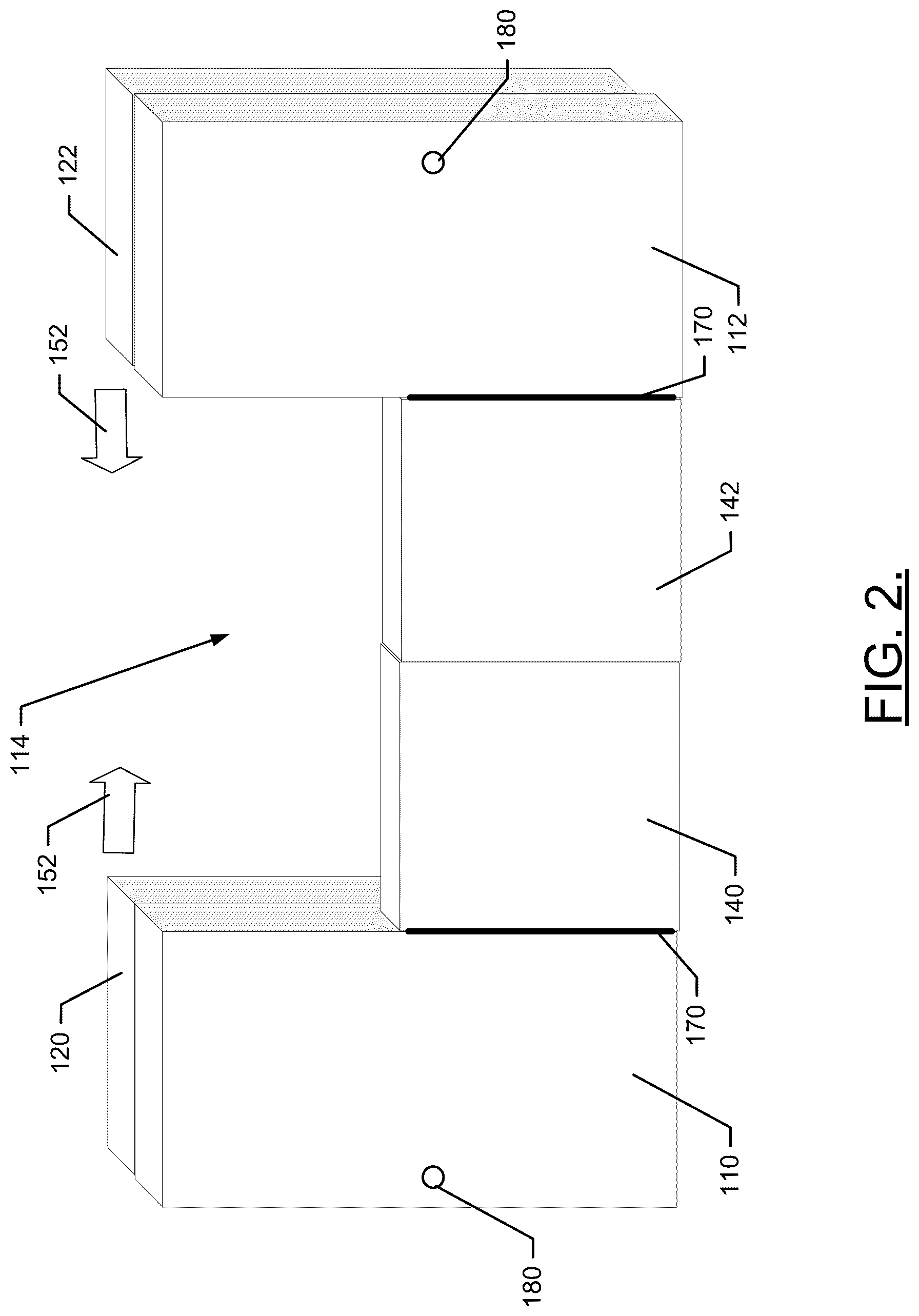 Patent US12359494 Figure 2 – Automatic door with a hinged swinging partial door
