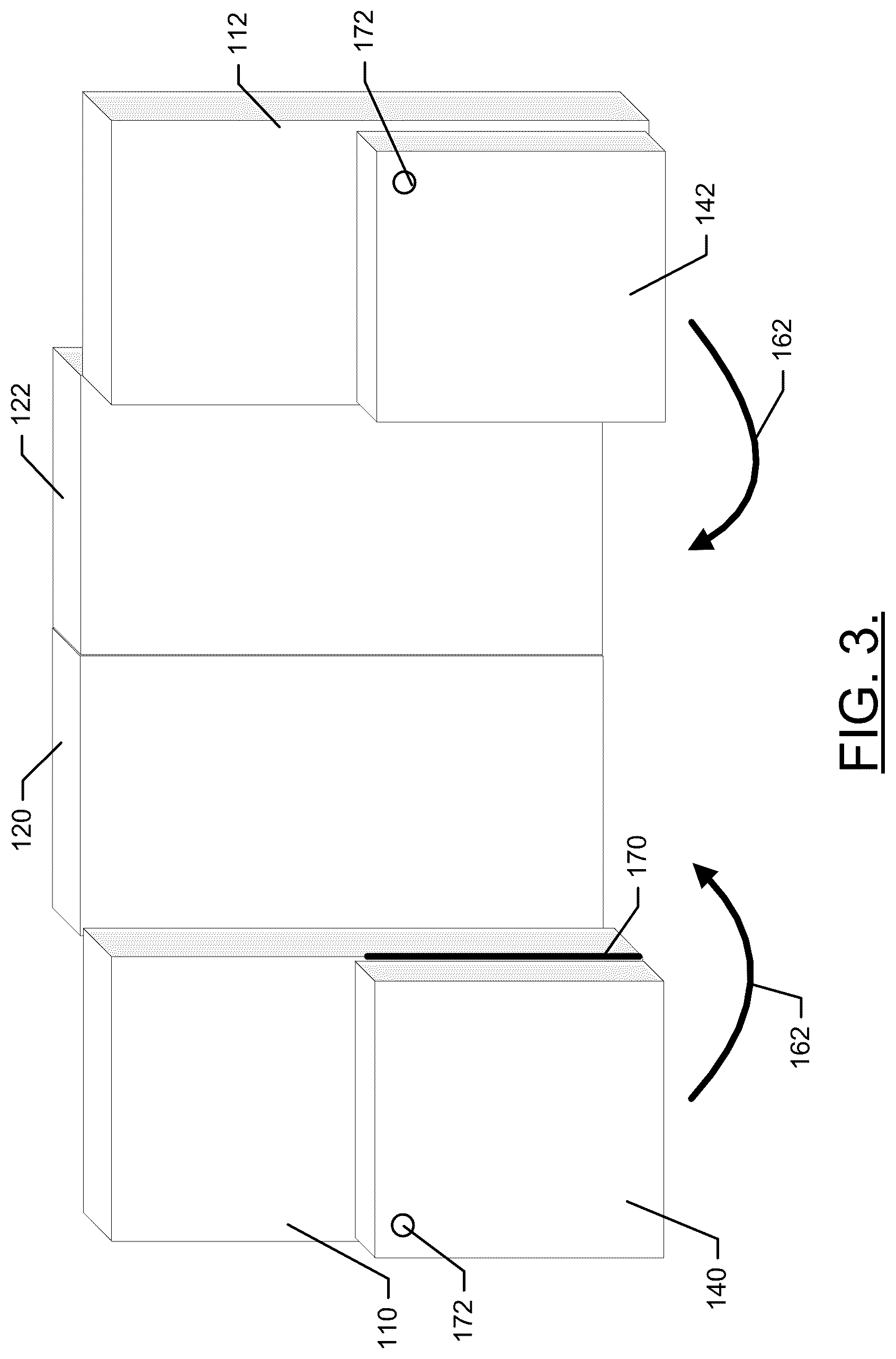 Patent US12359494 Figure 3 – Automatic door with a hinged swinging partial door