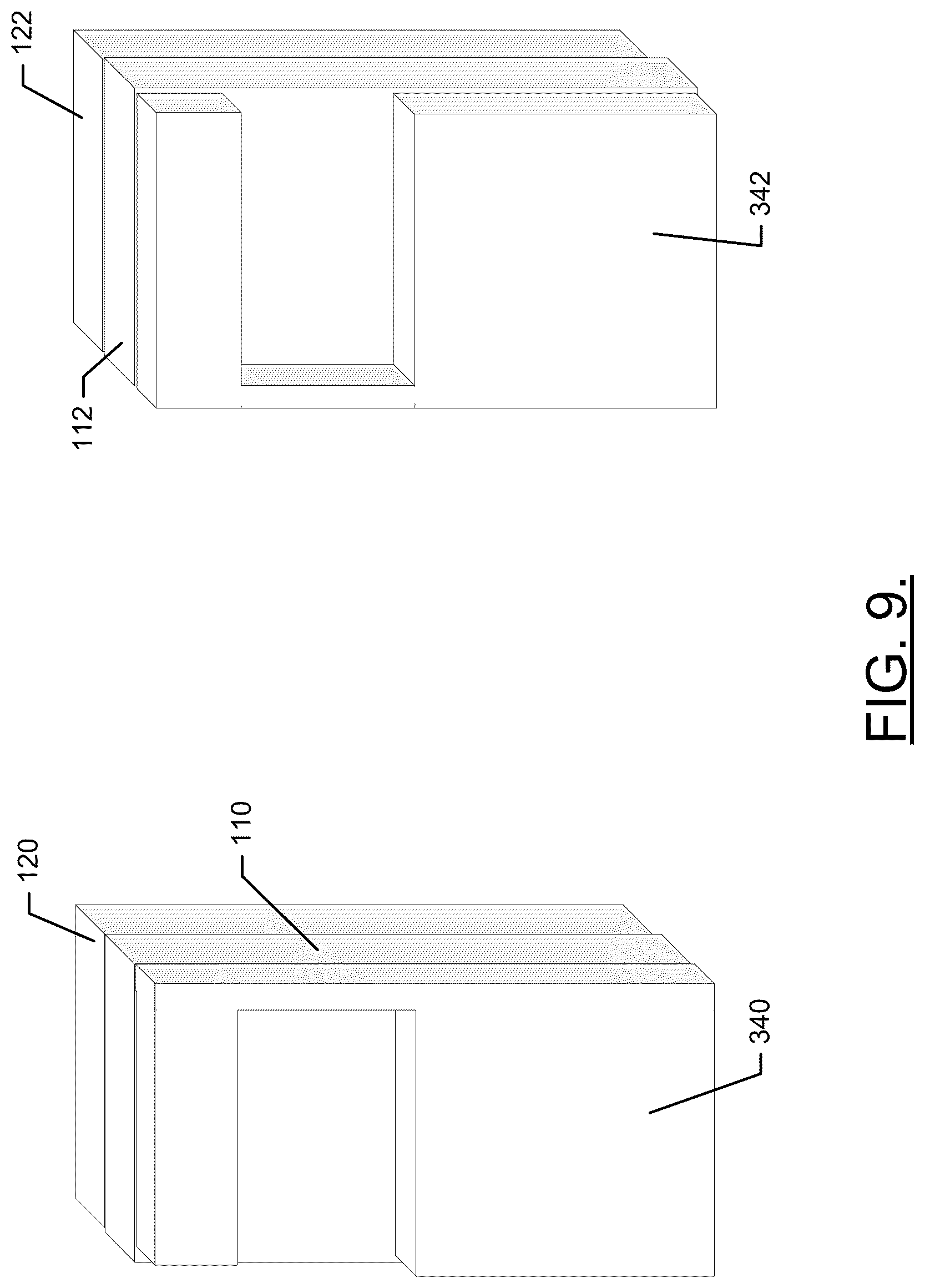 Patent US12359494 Figure 9 – Automatic door with a hinged swinging partial door