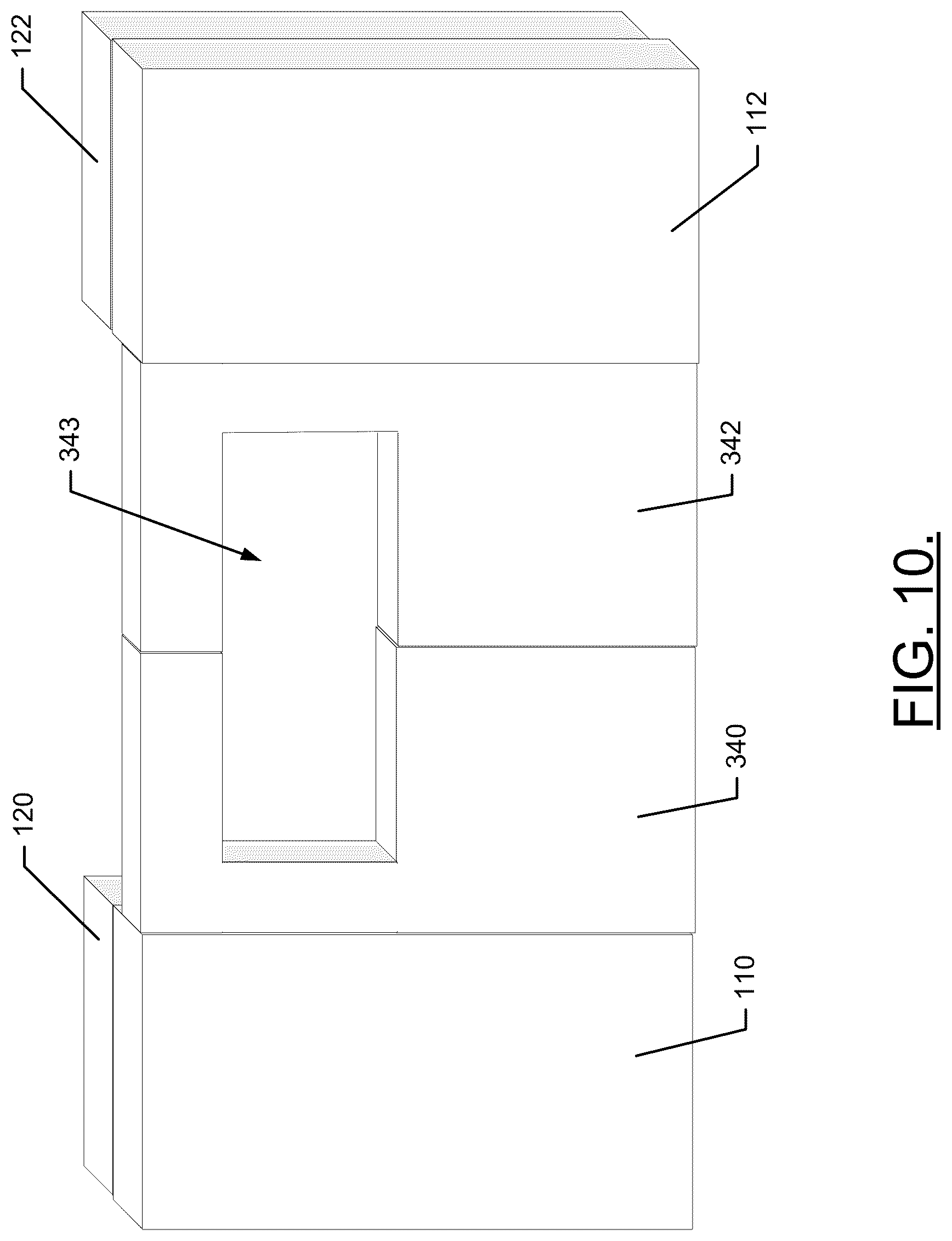 Patent US12359494 Figure 10 – Automatic door with a hinged swinging partial door