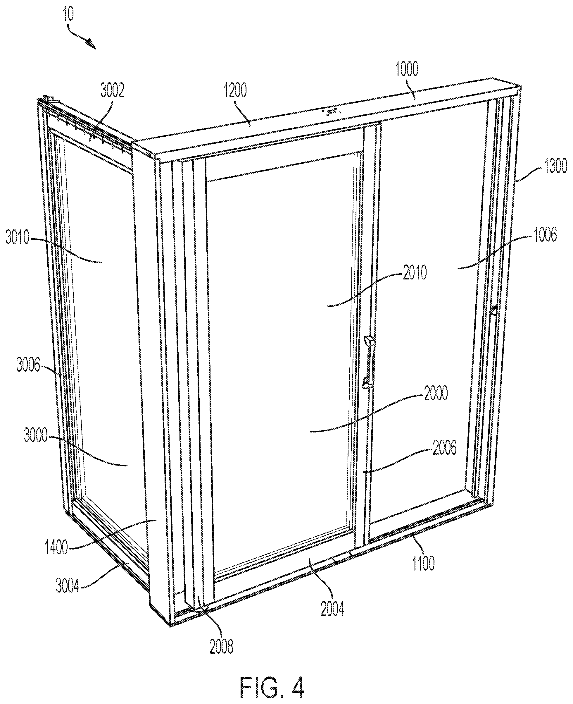 Patent US12359495 Figure 4 – Slide and pivot fenestration unit