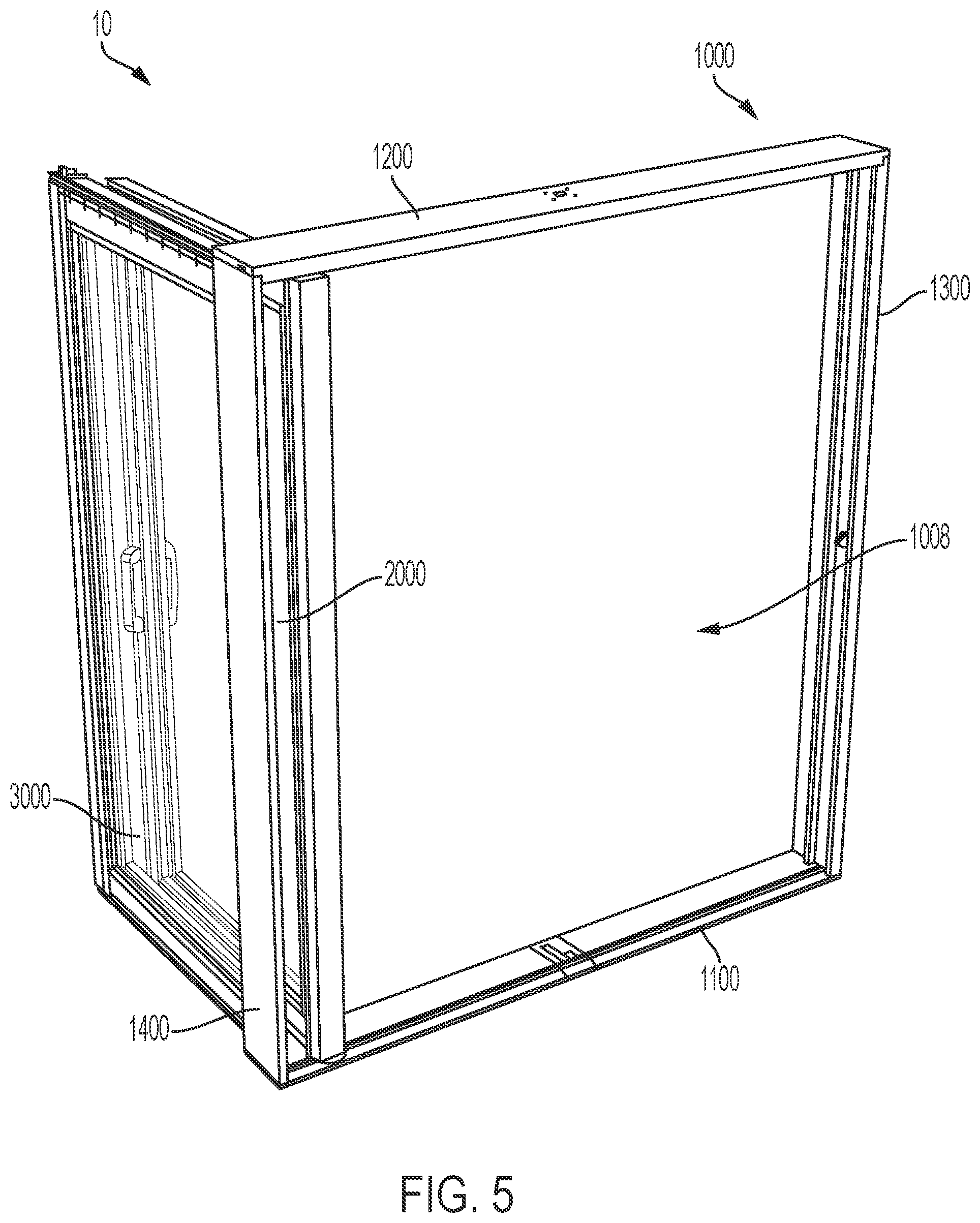 Patent US12359495 Figure 5 – Slide and pivot fenestration unit