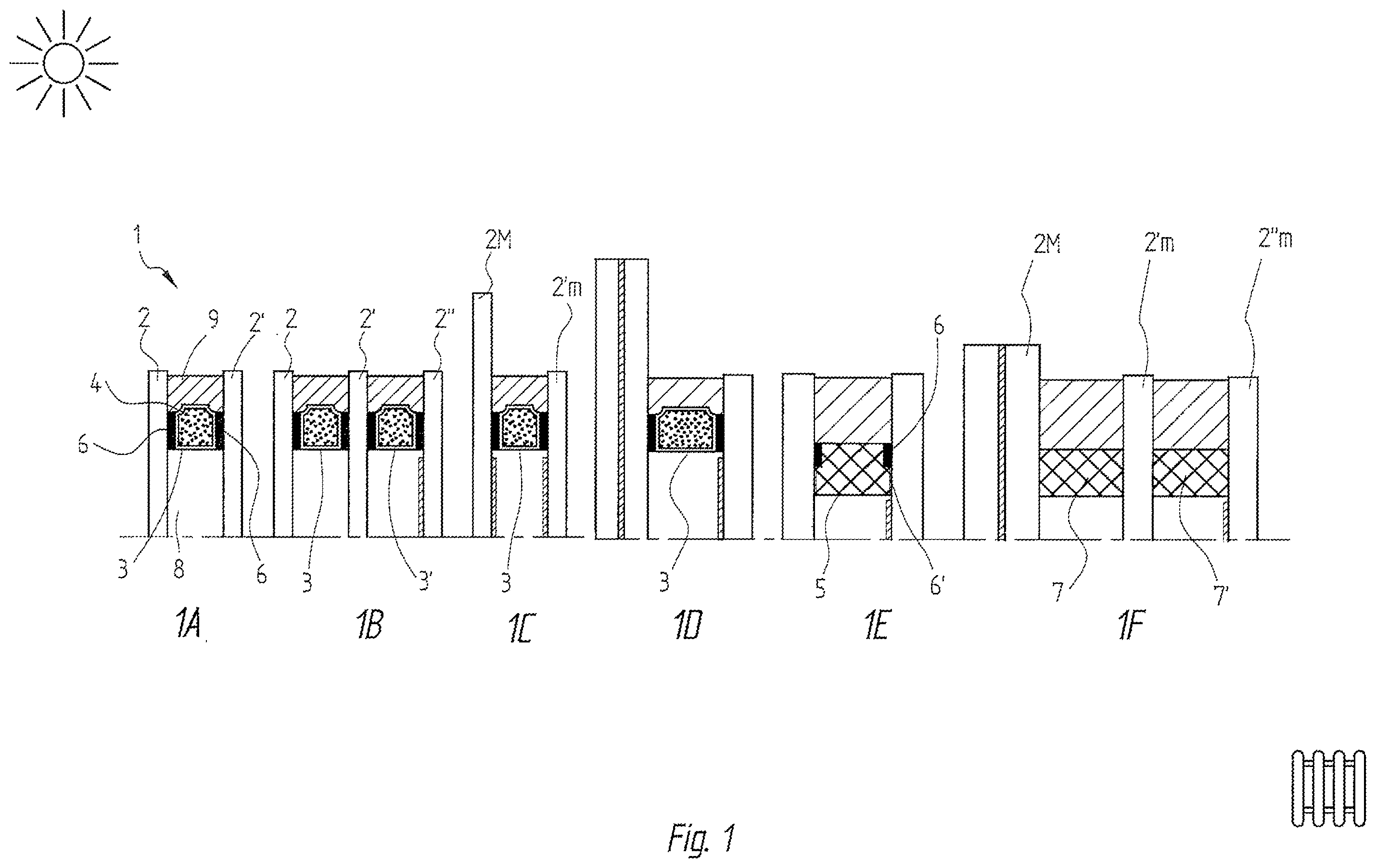 Patent US12359496 Figure 1 – Method and device for manufacturing and applying a rigid spacer frame to an insulating glass
