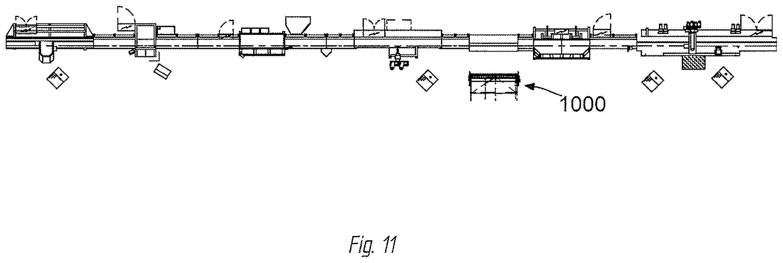 Patent US12359496 Figure 11 – Method and device for manufacturing and applying a rigid spacer frame to an insulating glass