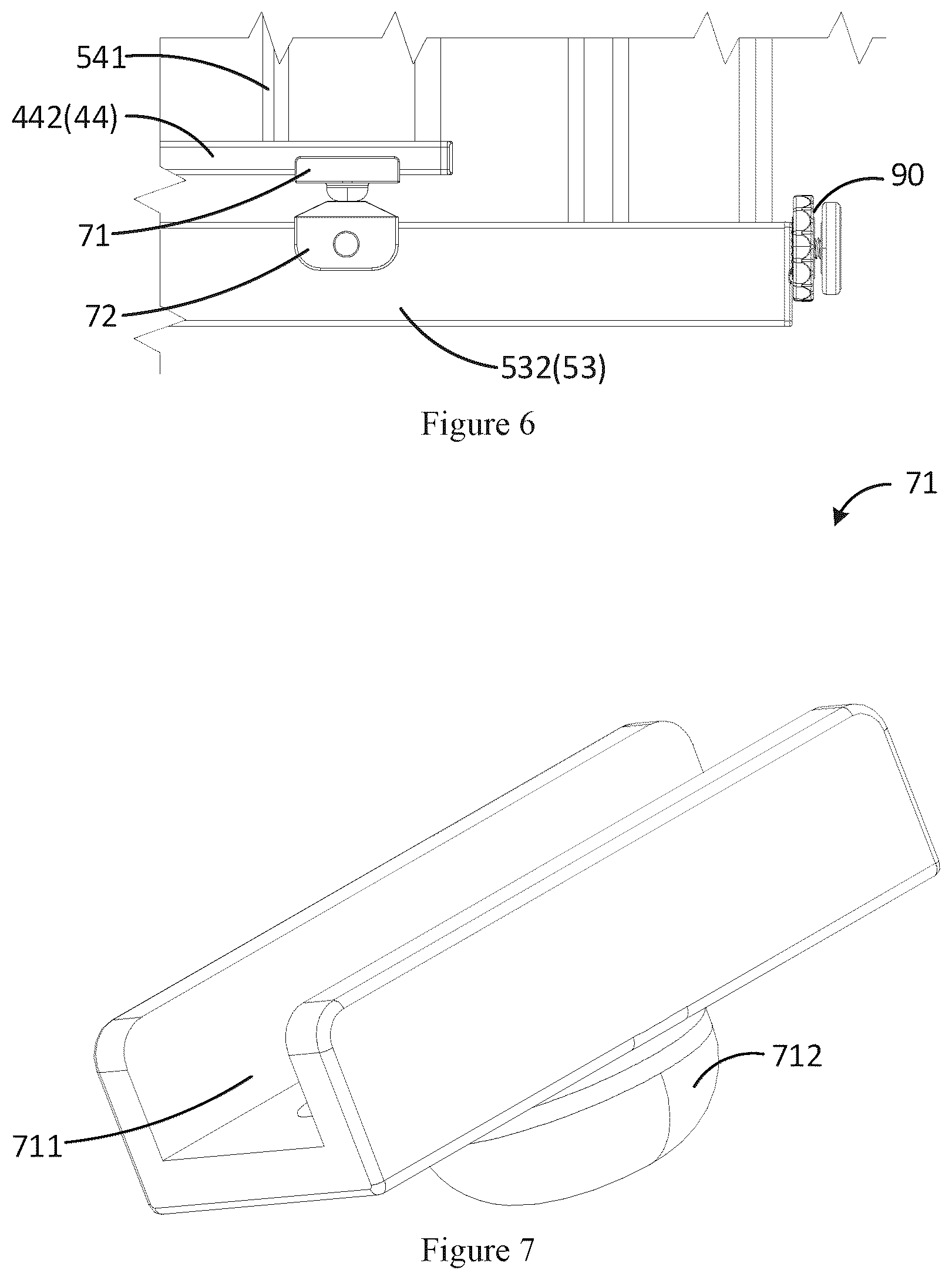 Patent US12359497 Figure 5 – Barrier system with independent fence and gate modules
