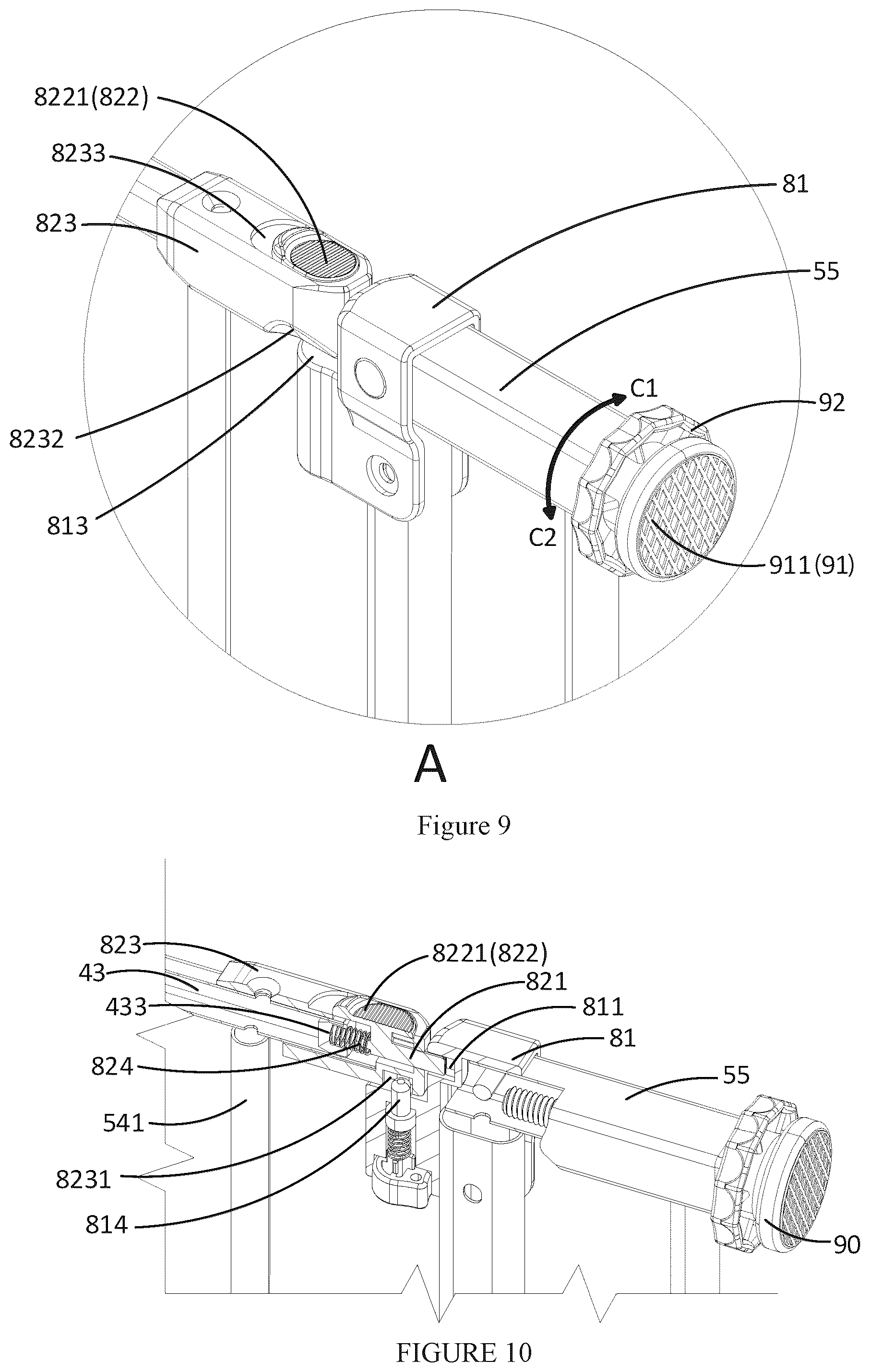 Patent US12359497 Figure 7 – Barrier system with independent fence and gate modules