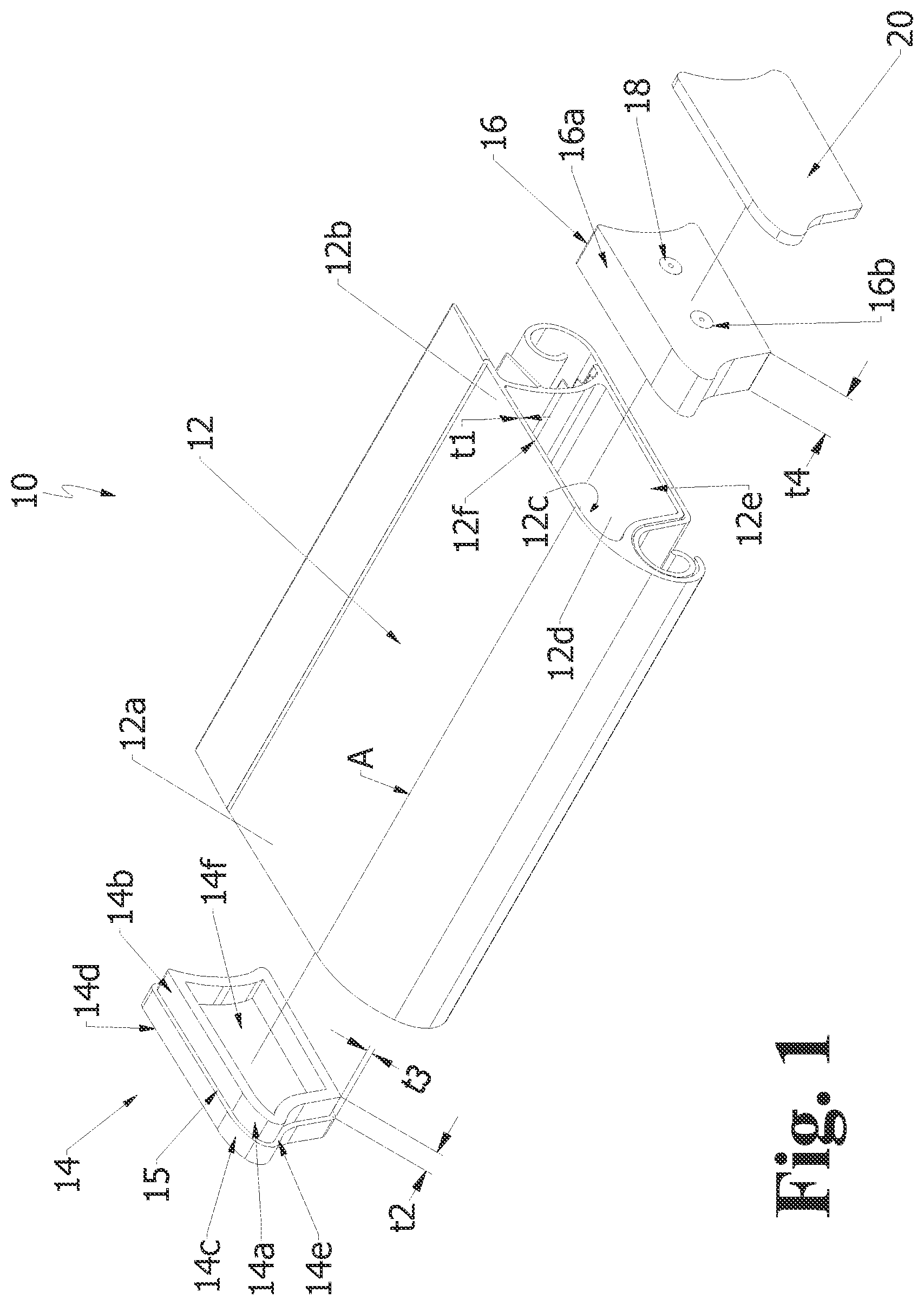 Patent US12359498 — Method of forming a maintenance-free rolling door vacuum slat — Figure 1