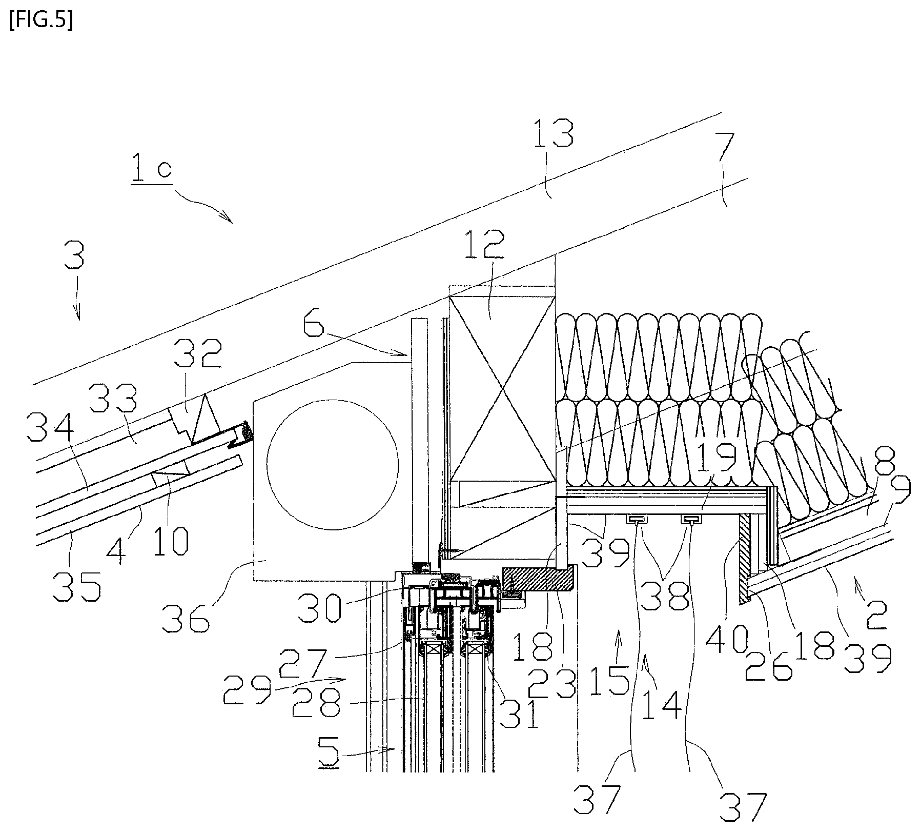 Patent US12359499 Figure 5 – Building structure