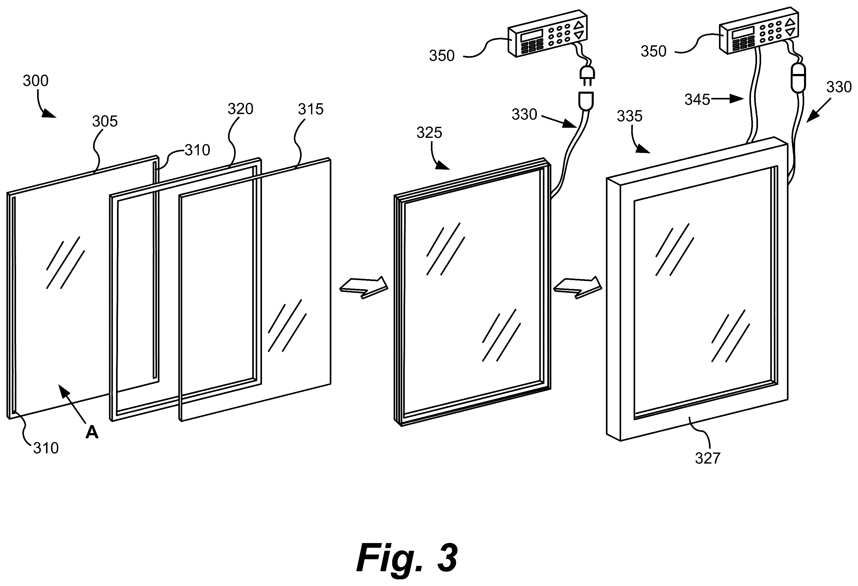 Patent US12359501 Figure 3 – Connectors for smart windows