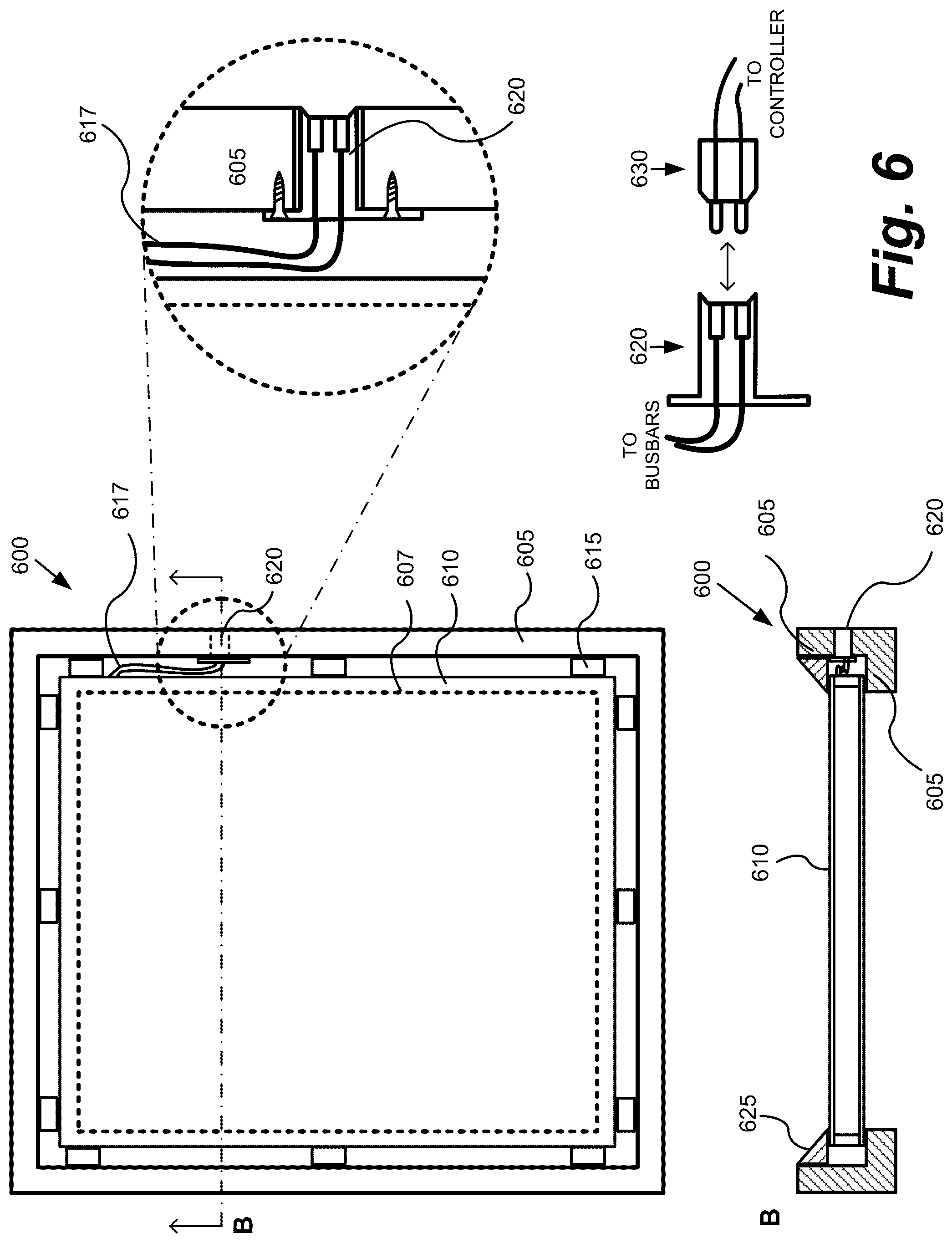 Patent US12359501 Figure 8 – Connectors for smart windows