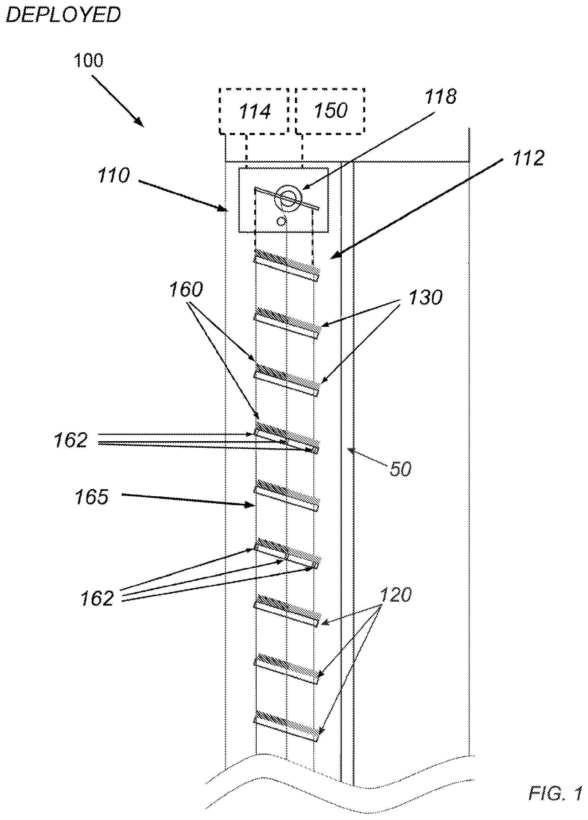 Patent US12359503 Figure 1 – Solar window blind systems