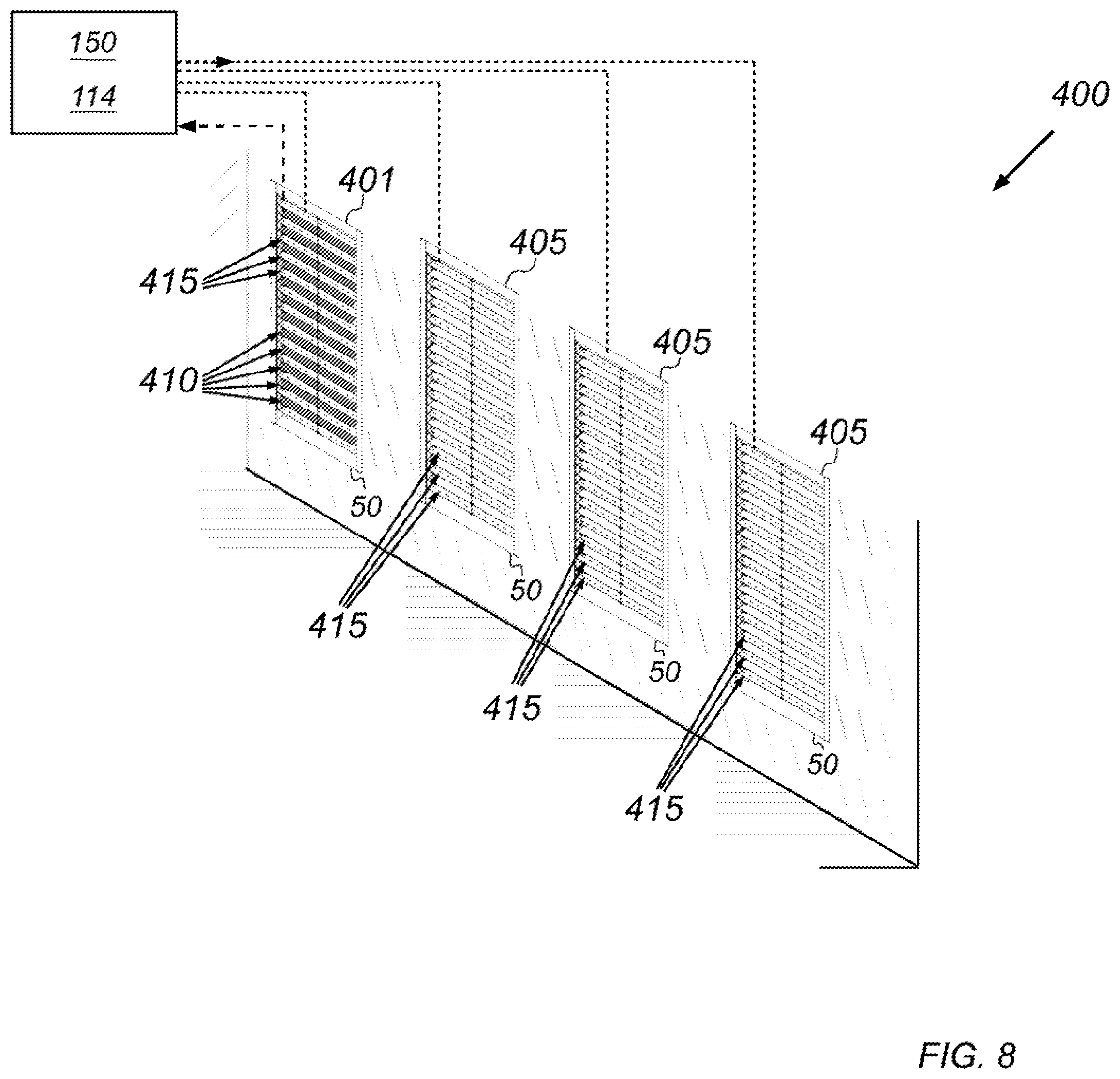 Patent US12359503 Figure 8 – Solar window blind systems