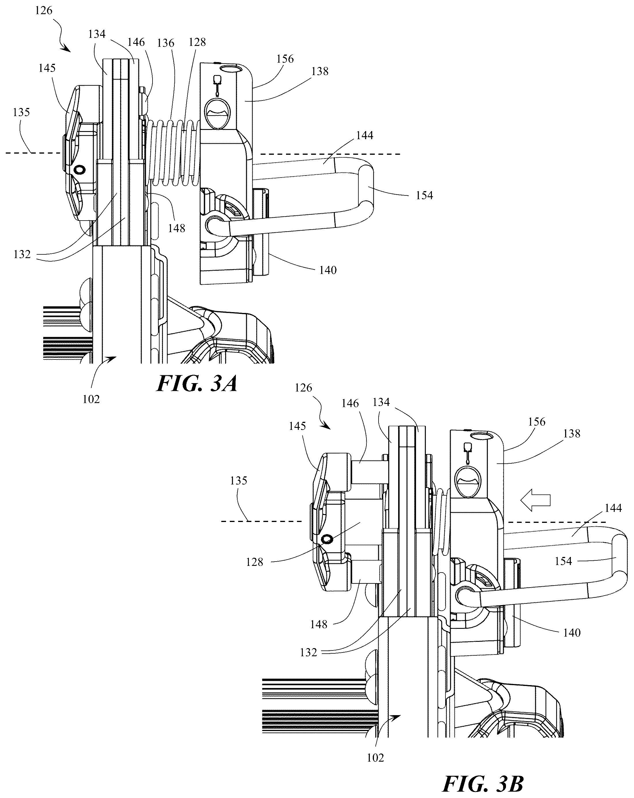 Patent US12359506 Figure 3 – Multifunction button for ladder adjustment