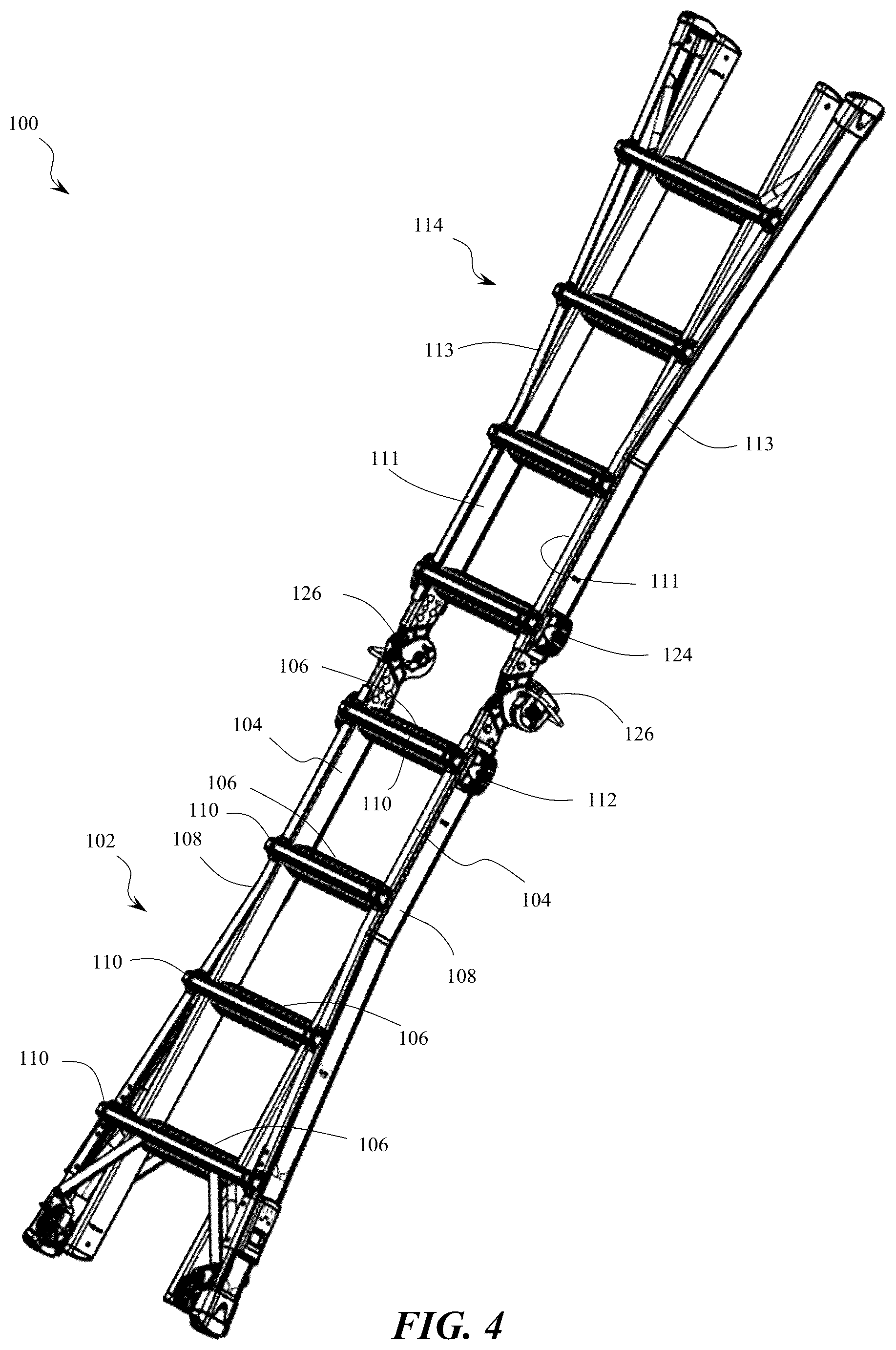 Patent US12359506 Figure 4 – Multifunction button for ladder adjustment
