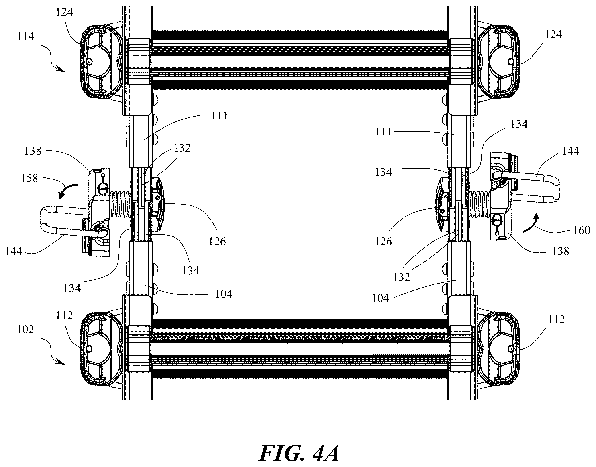 Patent US12359506 Figure 5 – Multifunction button for ladder adjustment