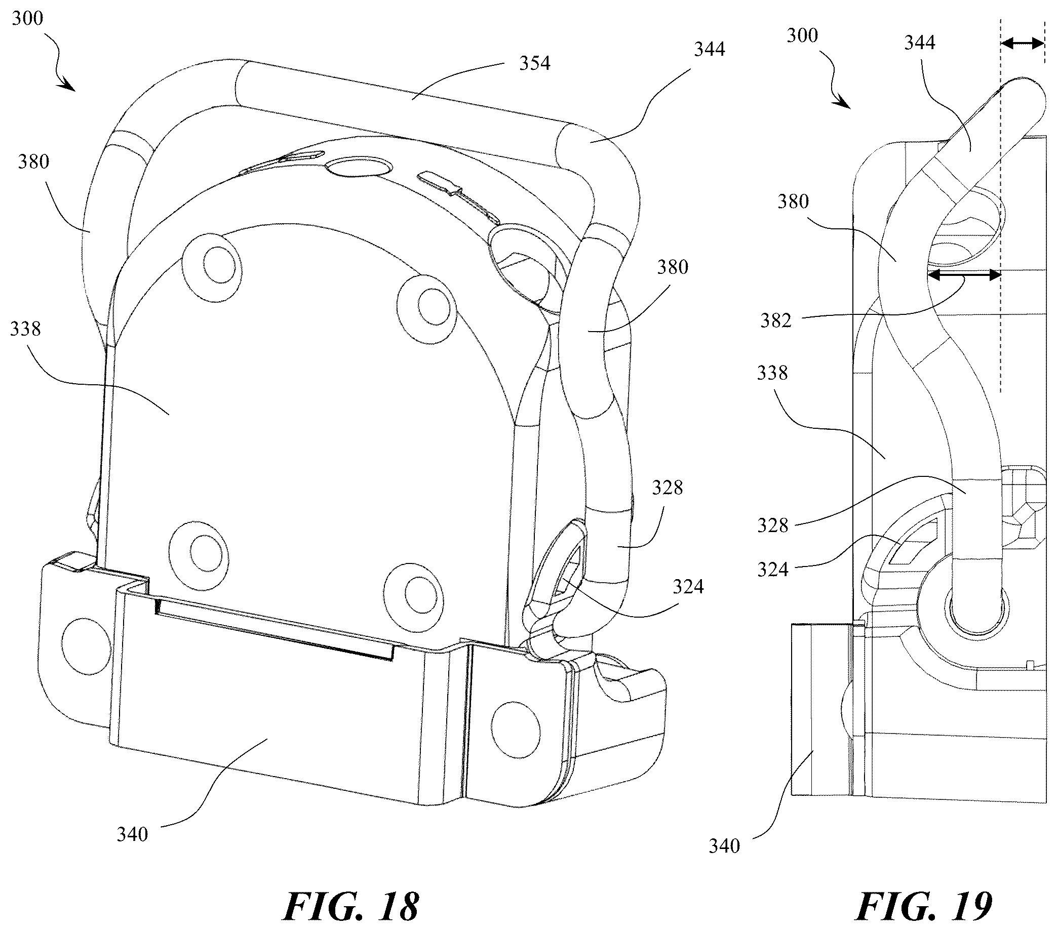 Patent US12359506 Figure 14 – Multifunction button for ladder adjustment