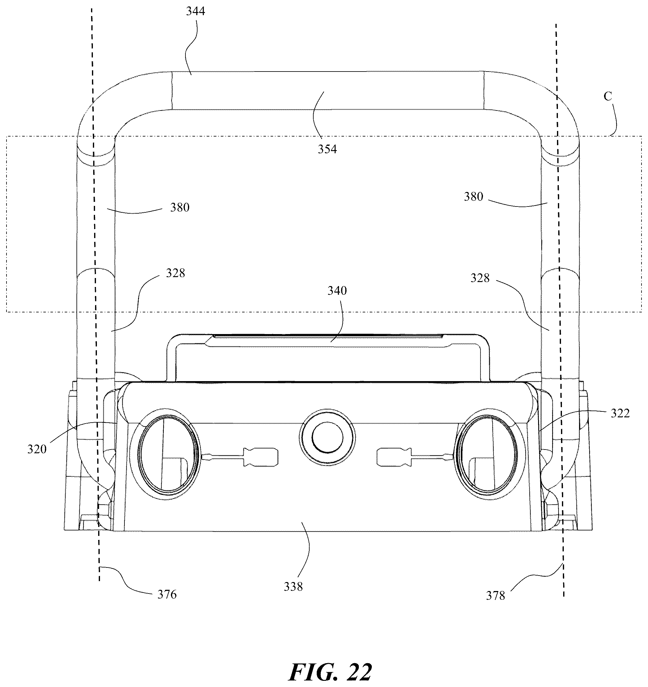 Patent US12359506 Figure 16 – Multifunction button for ladder adjustment