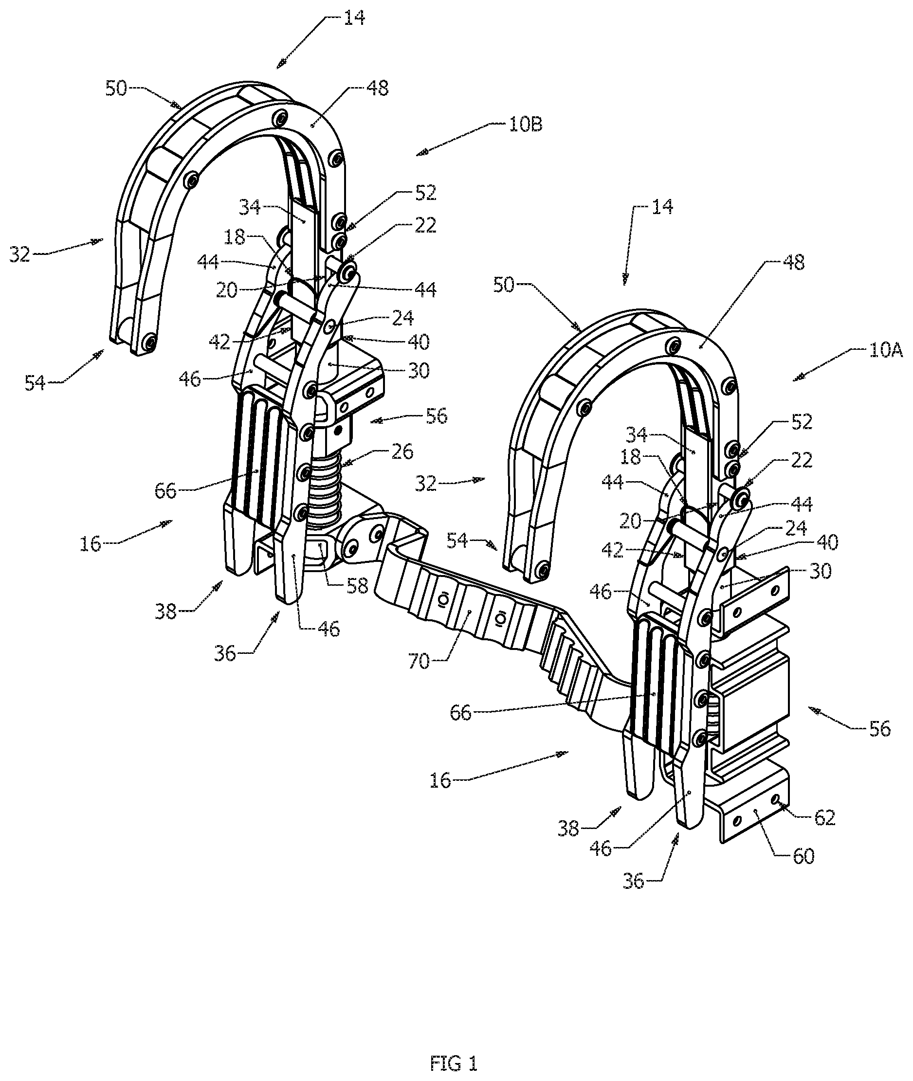 Patent US12359507 Figure 1 – Strand grab, ladder and method