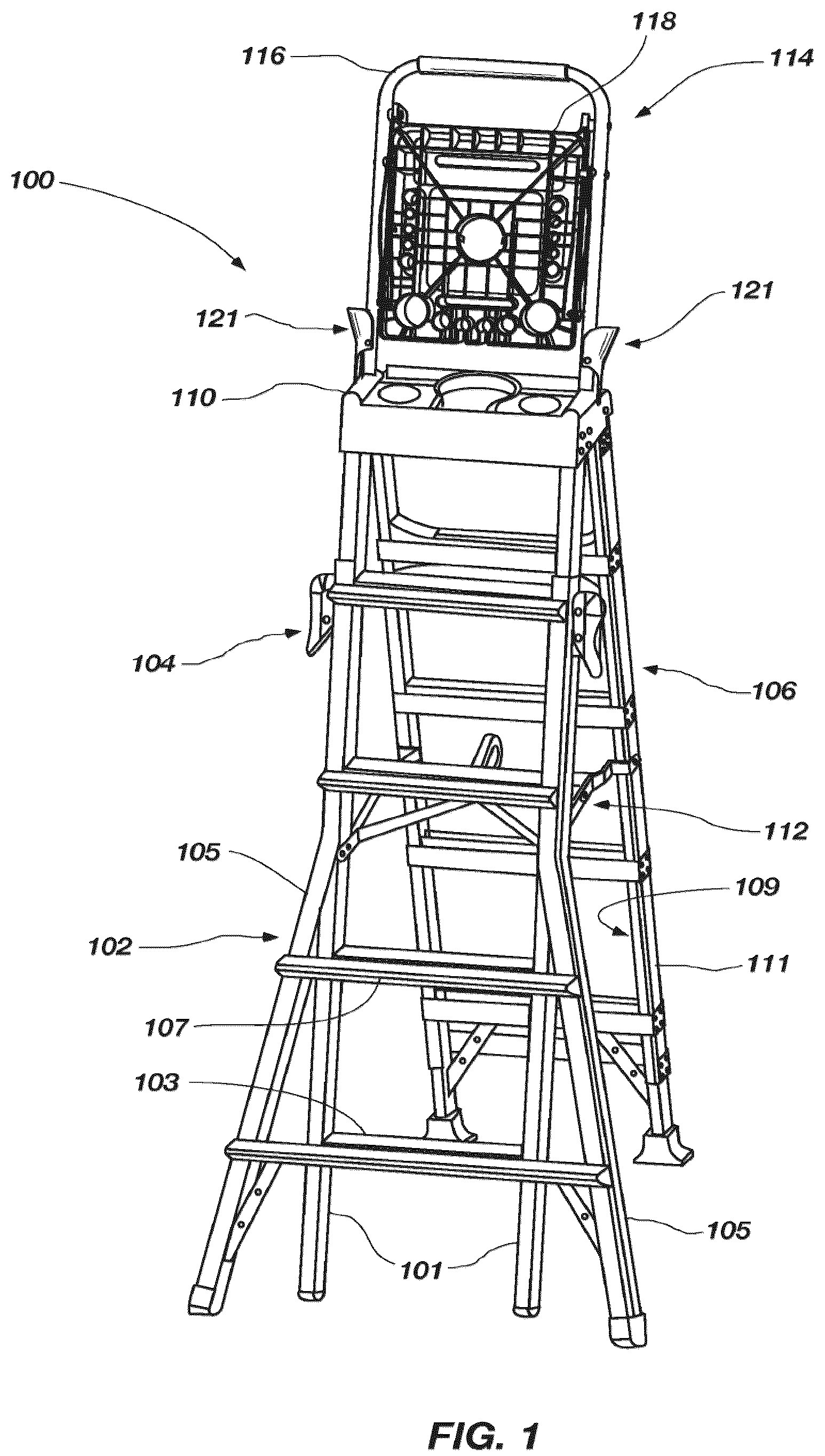 Patent US12359508 Figure 1 – Ladders, ladder components and related methods