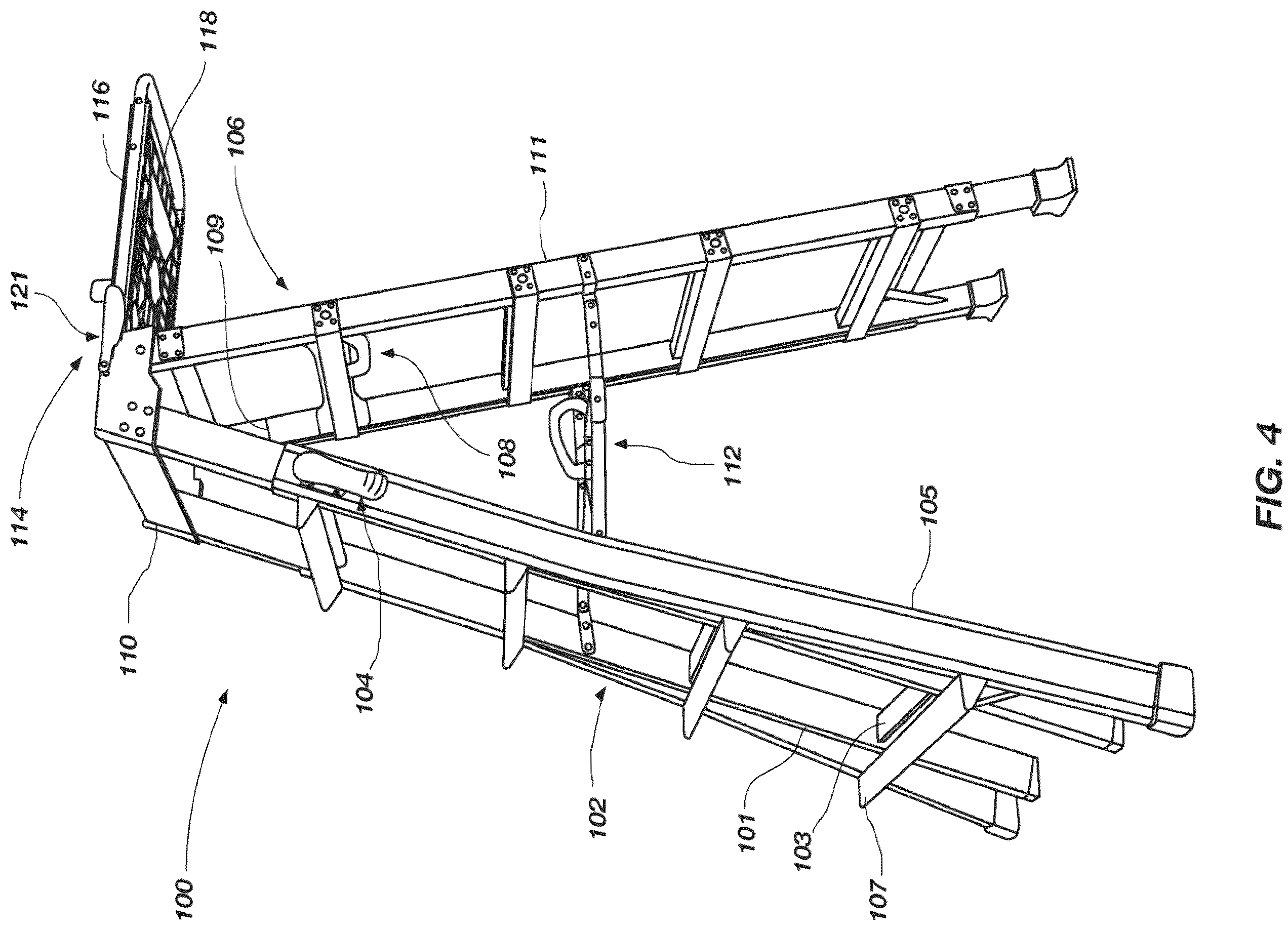 Patent US12359508 Figure 4 – Ladders, ladder components and related methods