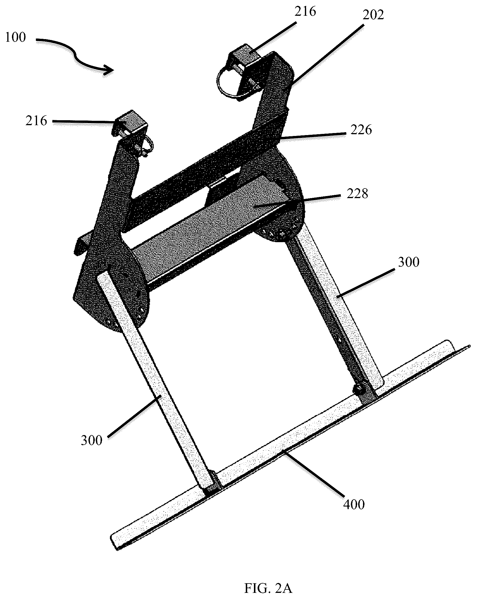 Patent US12359509 Figure 2 – Adjustable standoff for platform hoist