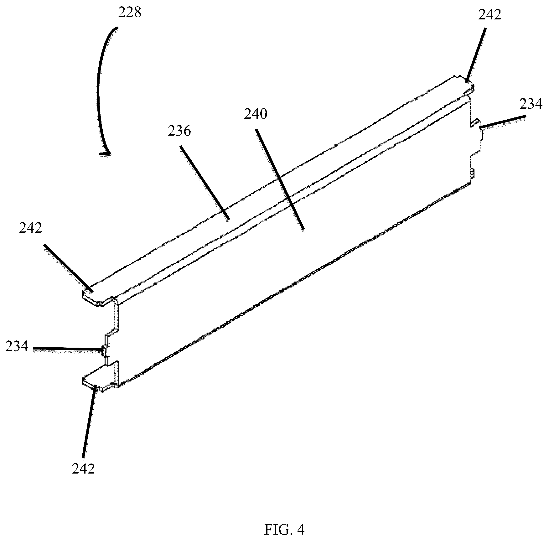 Patent US12359509 Figure 10 – Adjustable standoff for platform hoist