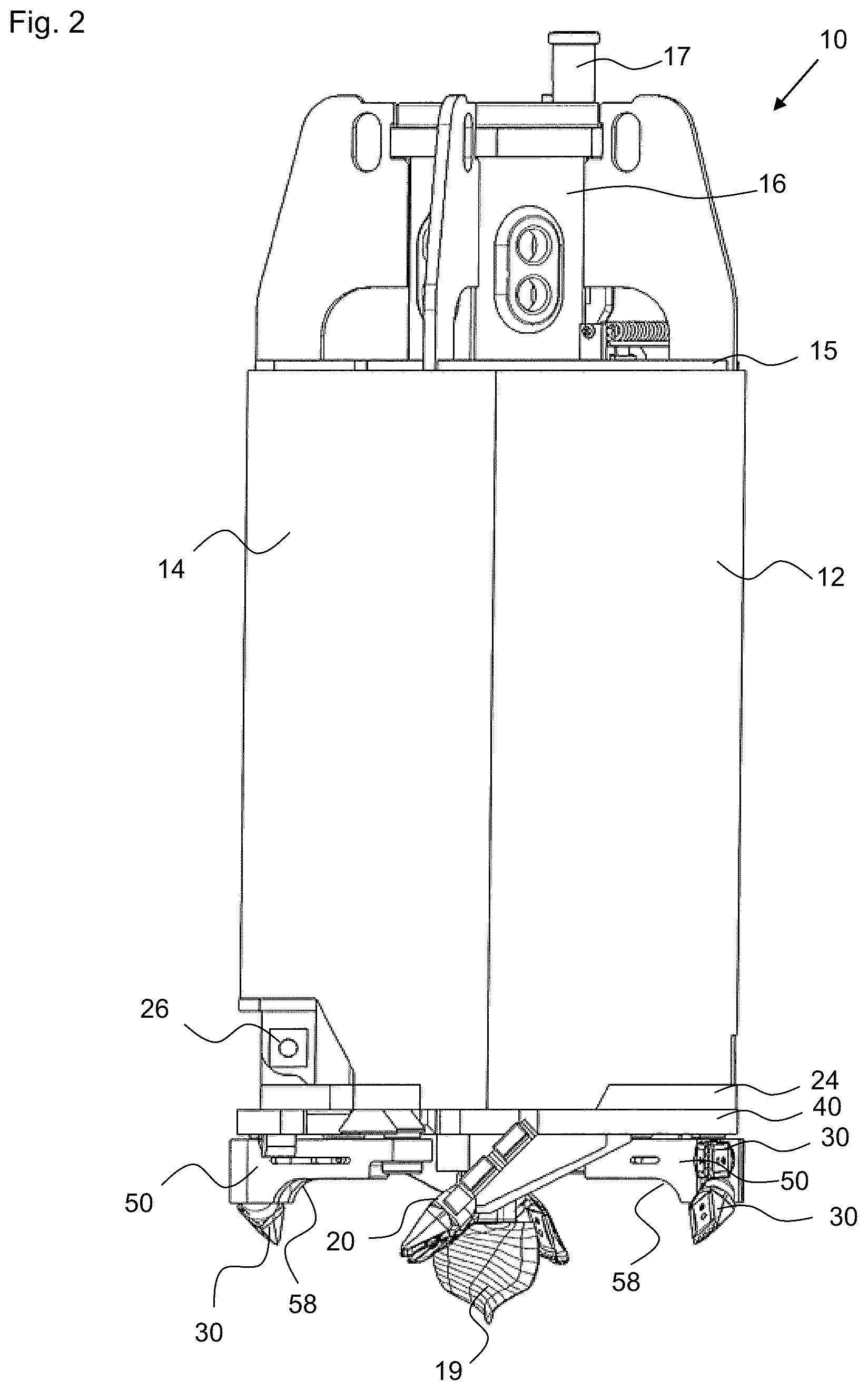 Patent US12359511 Figure 2 – Drilling tool and method for producing a bore in the ground