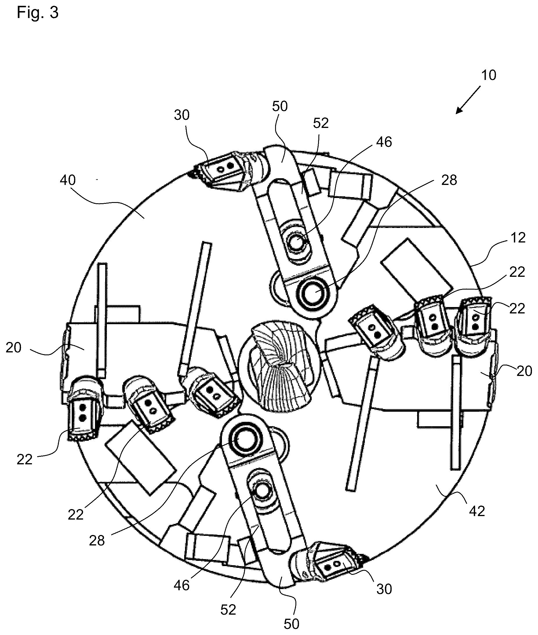 Patent US12359511 Figure 3 – Drilling tool and method for producing a bore in the ground