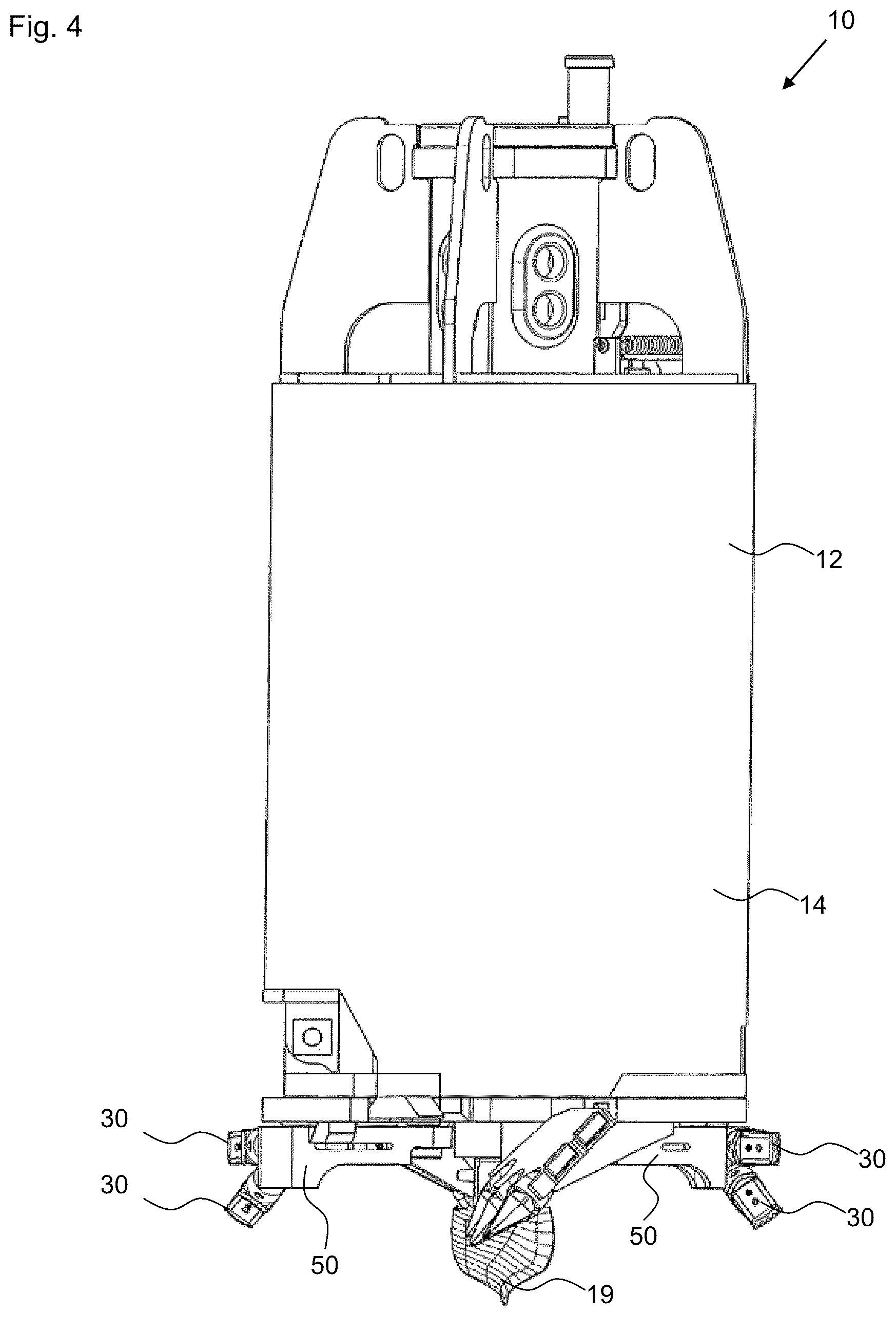 Patent US12359511 Figure 4 – Drilling tool and method for producing a bore in the ground