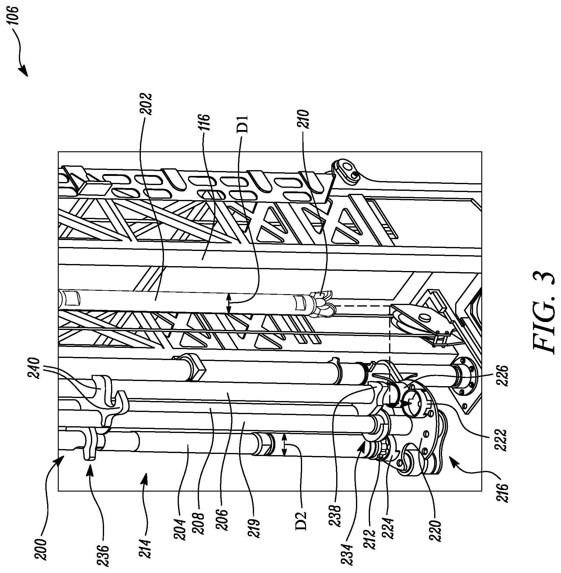 Patent US12359515 Figure 3 – Drill carousel for machine