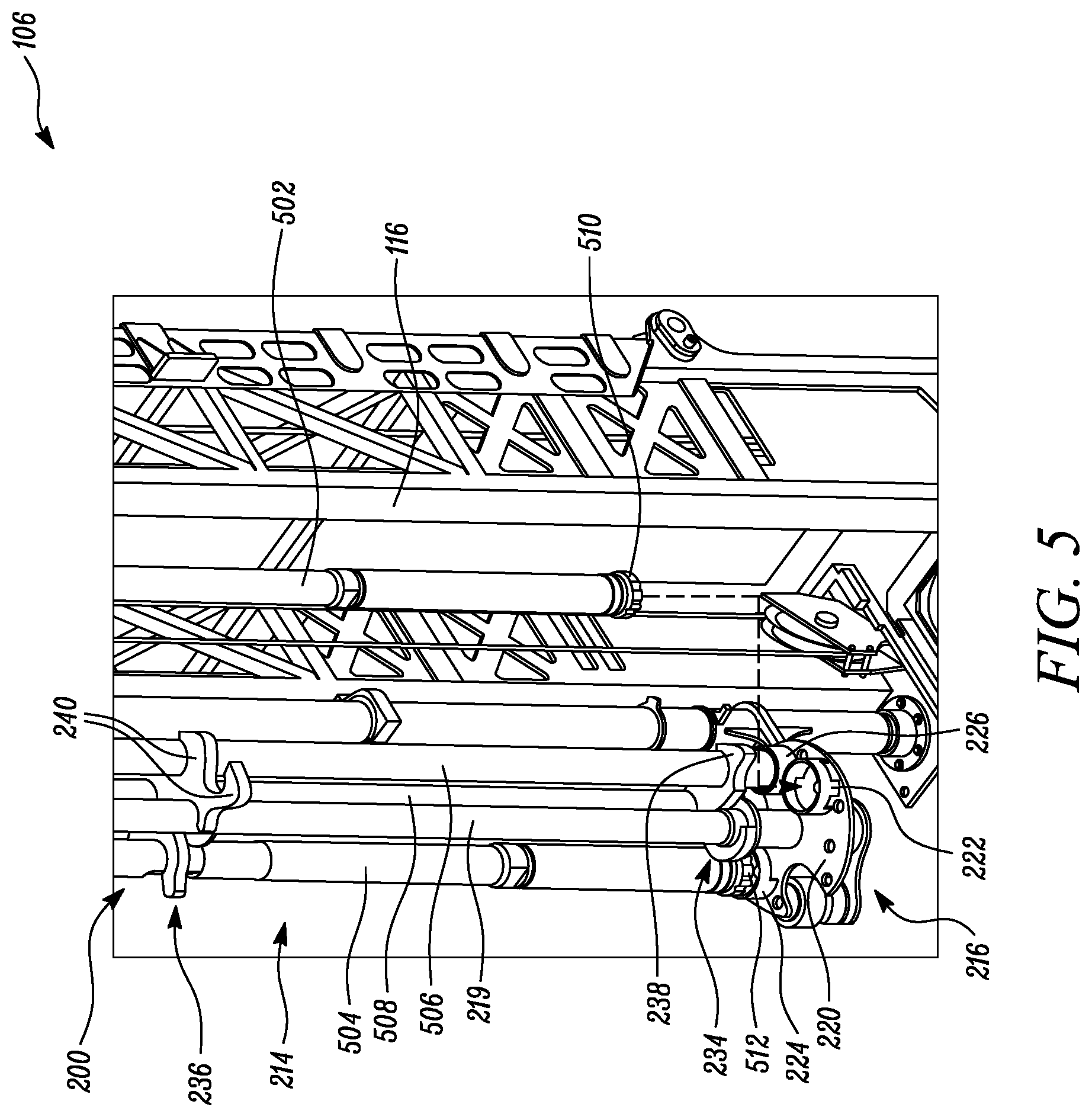 Patent US12359515 Figure 5 – Drill carousel for machine