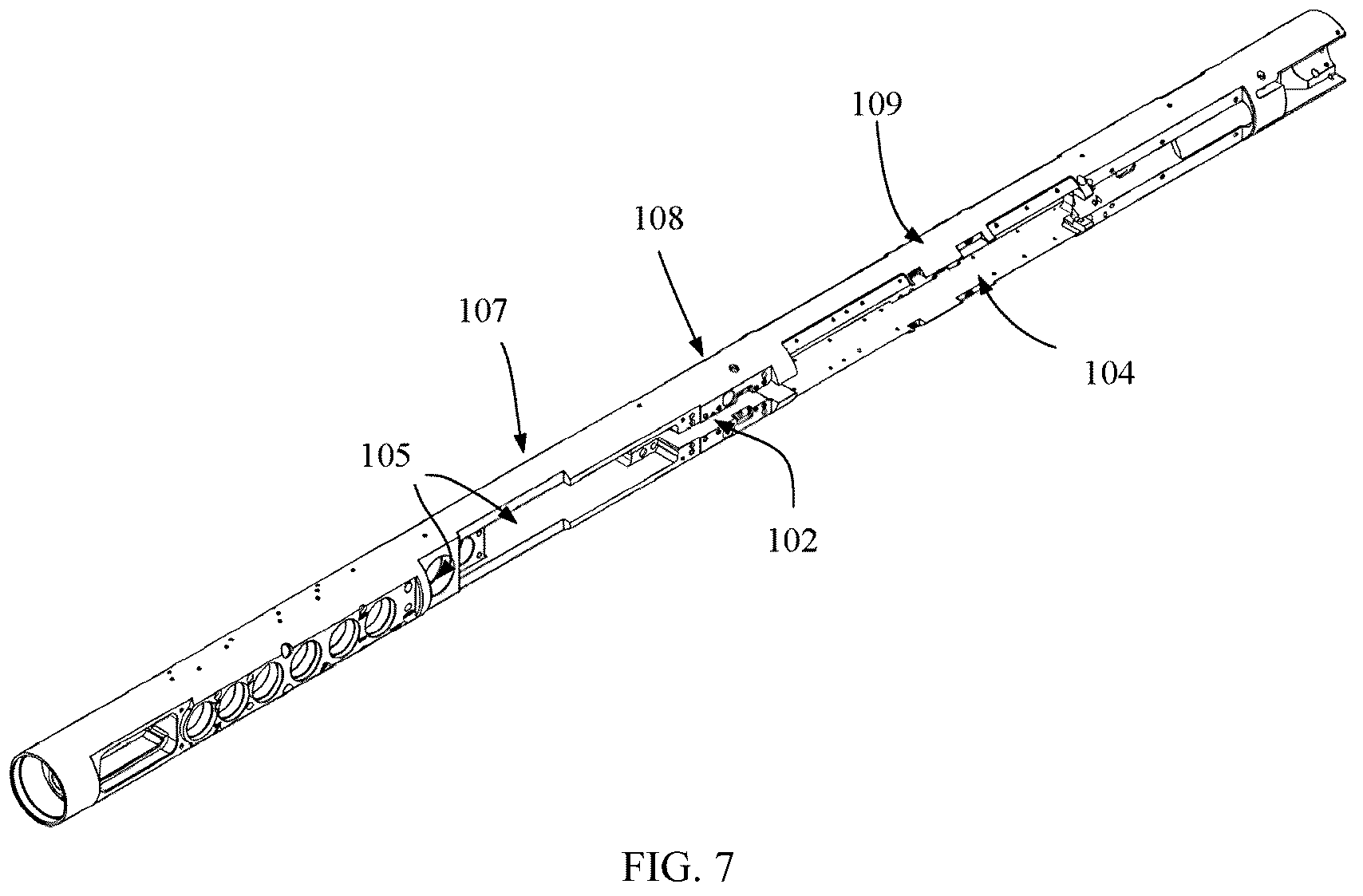 Patent US12359519 Figure 7 – Coring and sampling integrated sub and downhole instrument