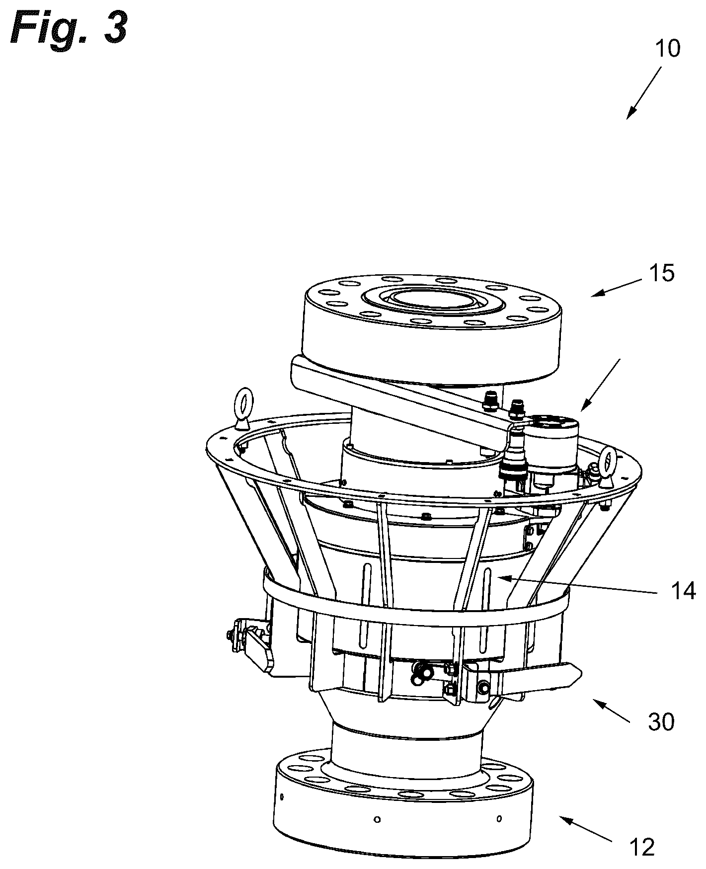 Patent US12359521 Figure 3 – Remote actuated rotary wellhead connection