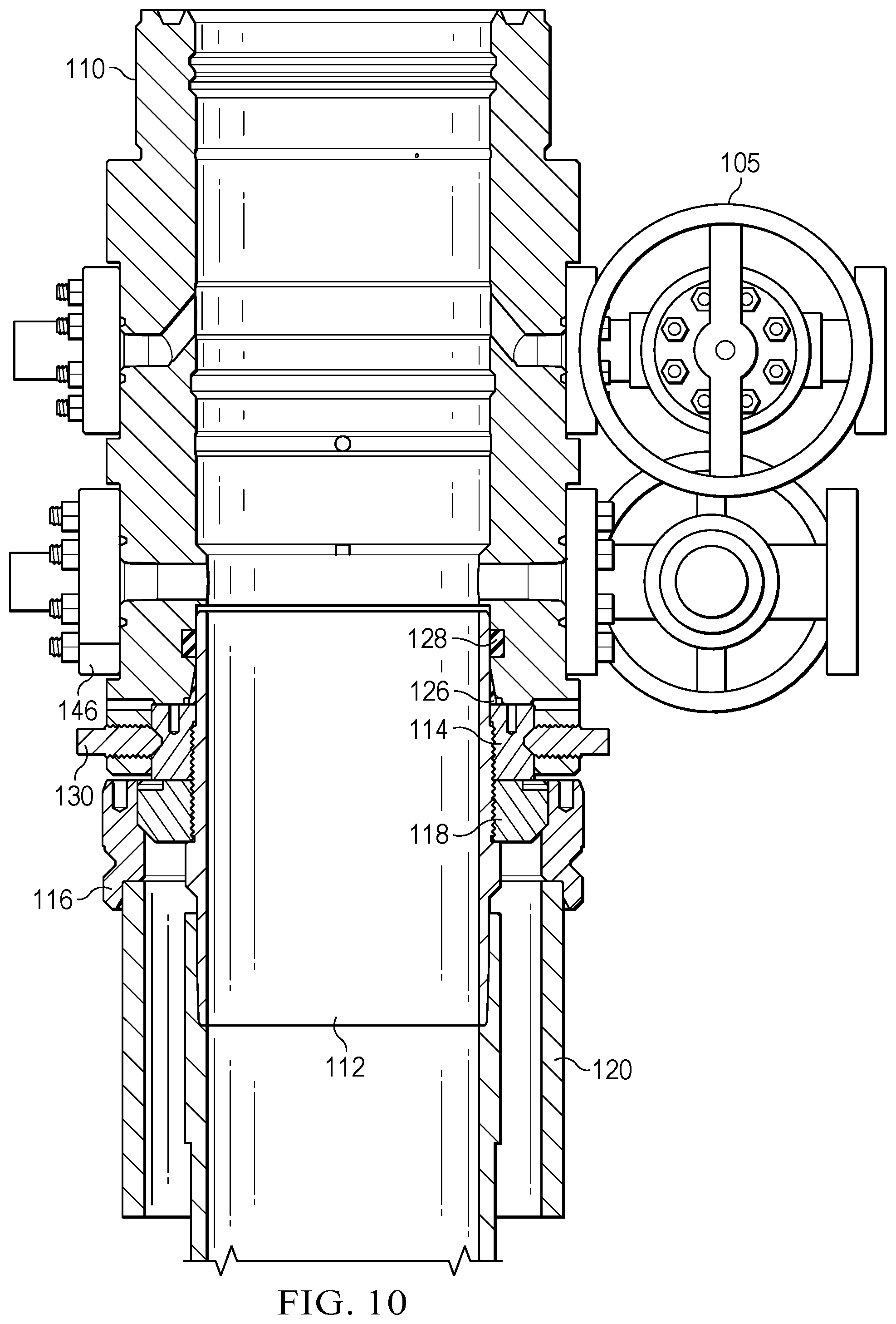Patent US12359523 Figure 11 – Wellhead attachment system