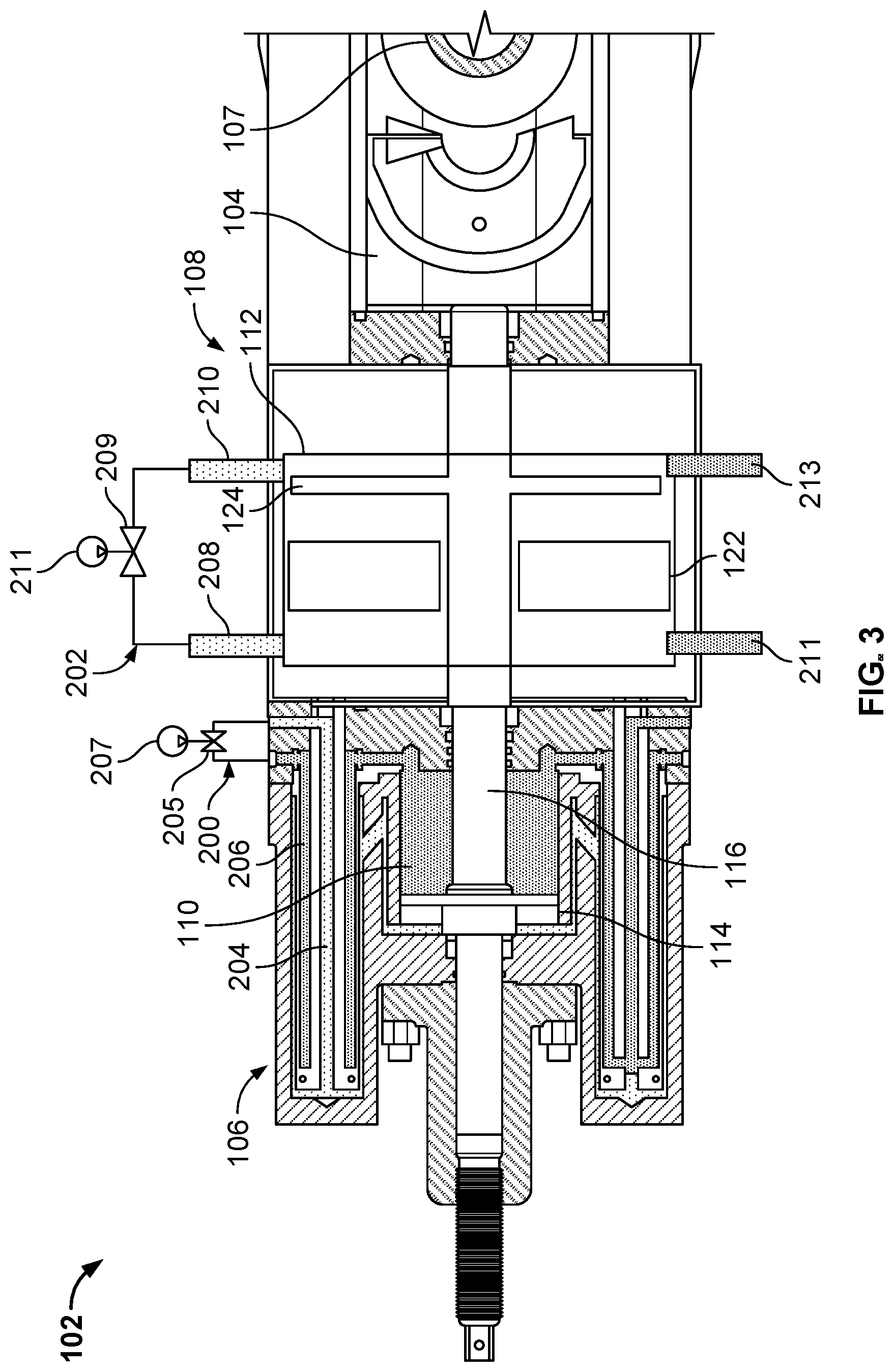 Patent US12359525 Figure 2 – Hammer shear ram