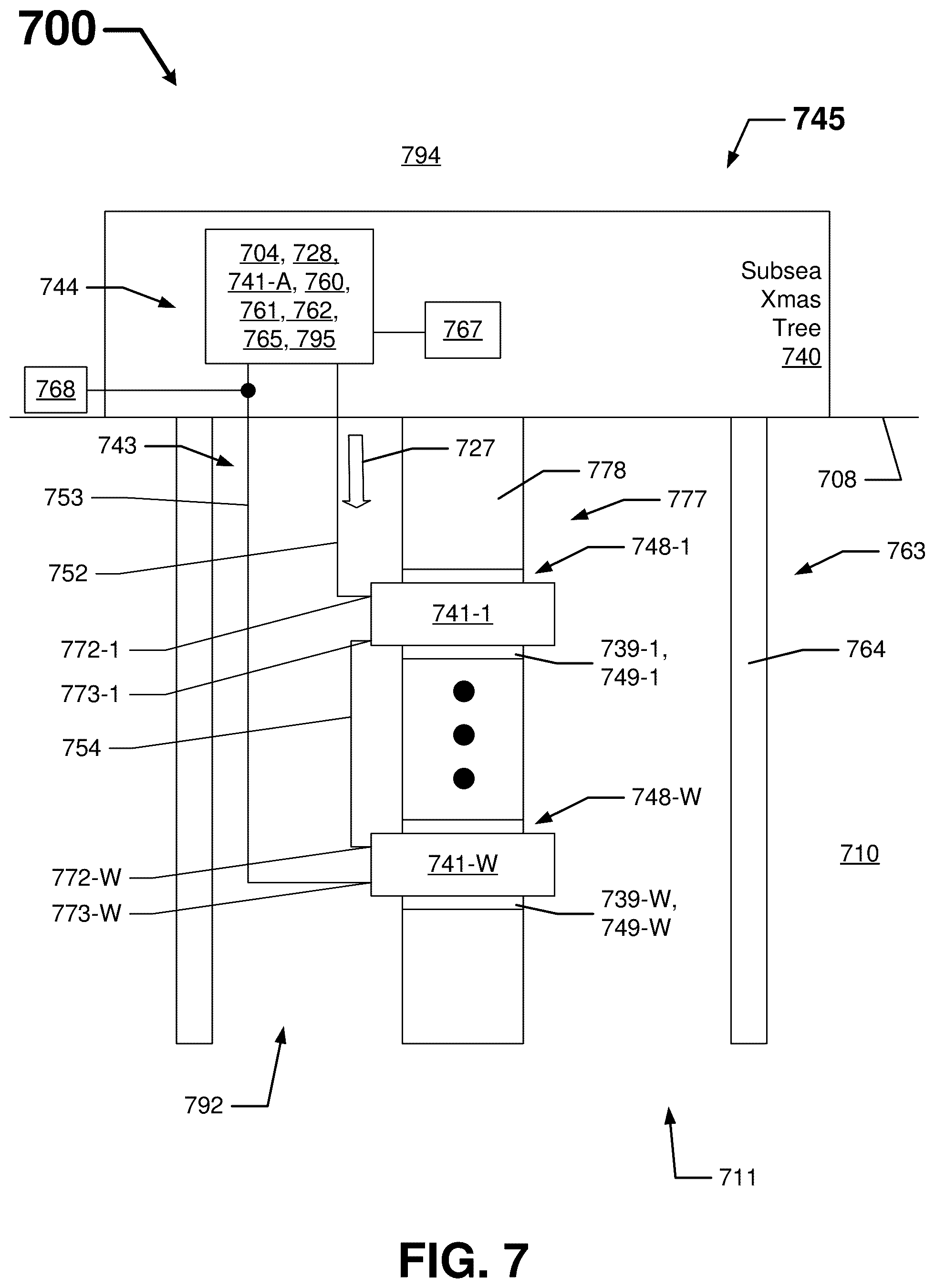 Patent US12359536 Figure 6 – Subsea heat removal system