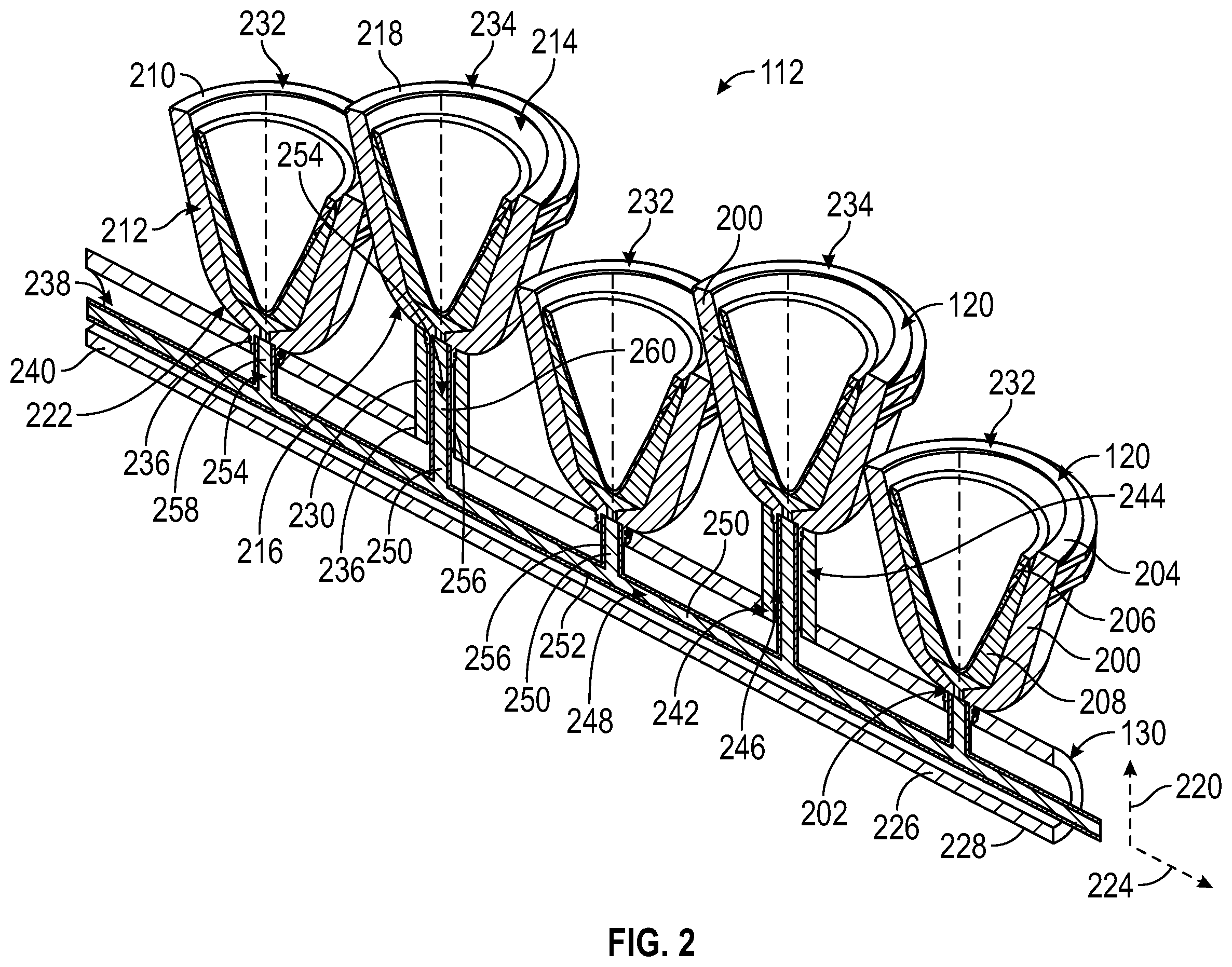 Patent US12359541 Figure 2 – Interstitial spacing of perforating system