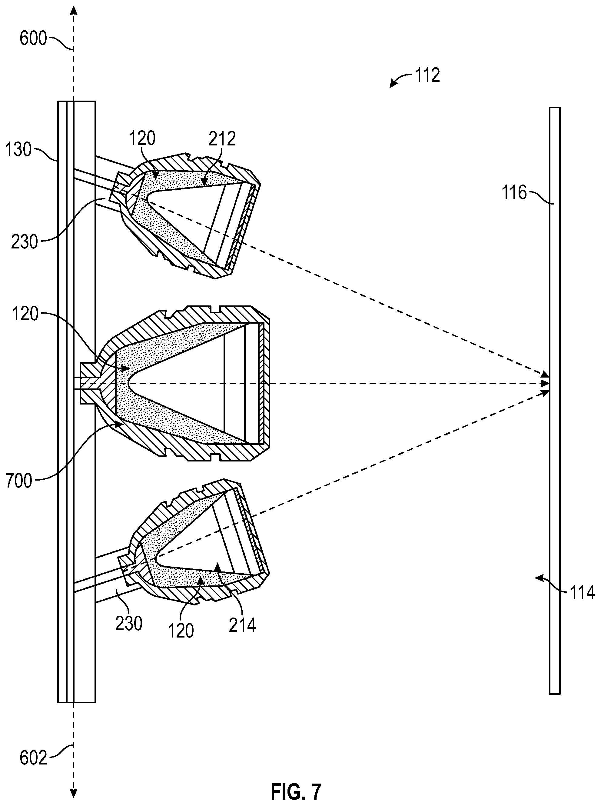Patent US12359541 Figure 7 – Interstitial spacing of perforating system